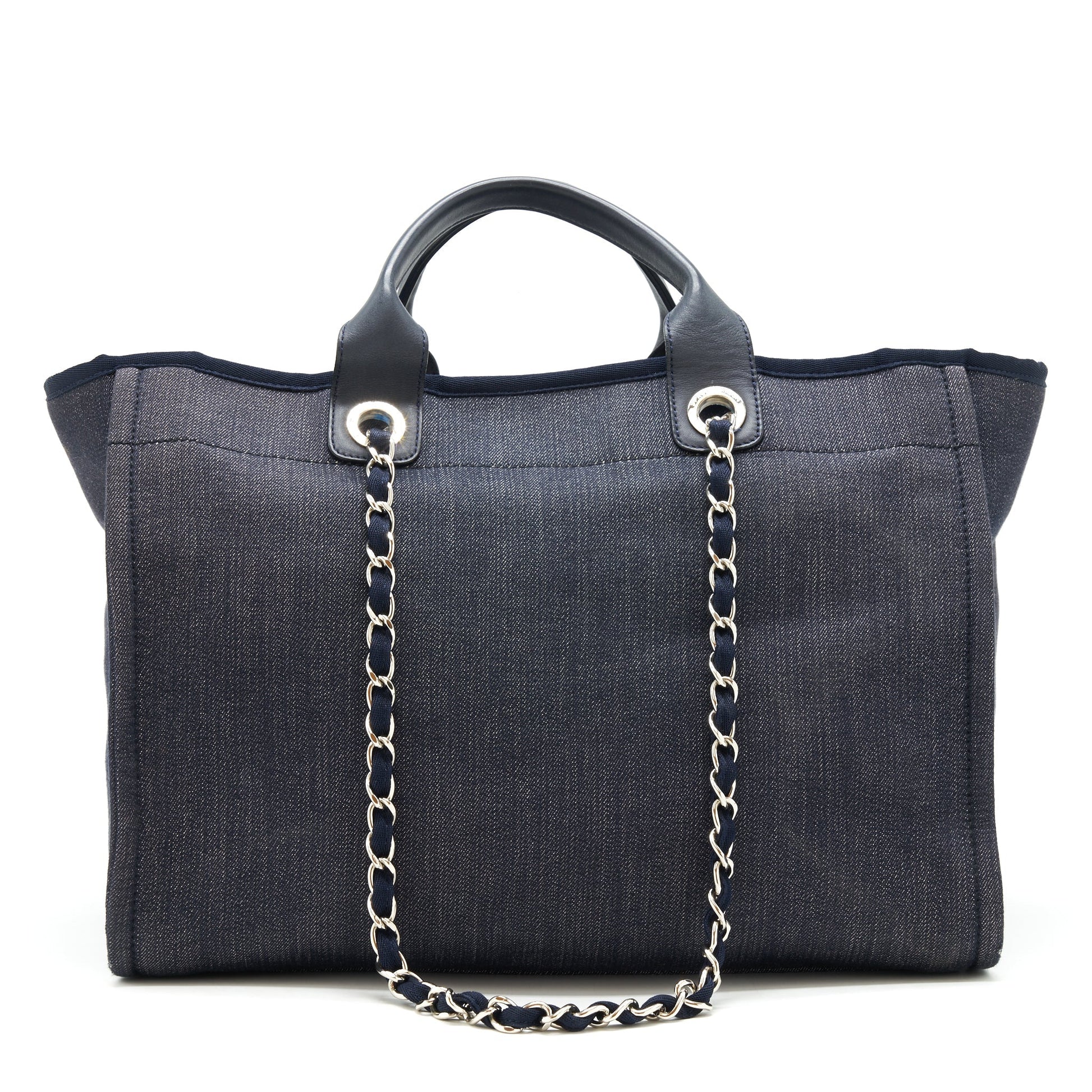Chanel deauville Denim Navy SHW Tote Bag