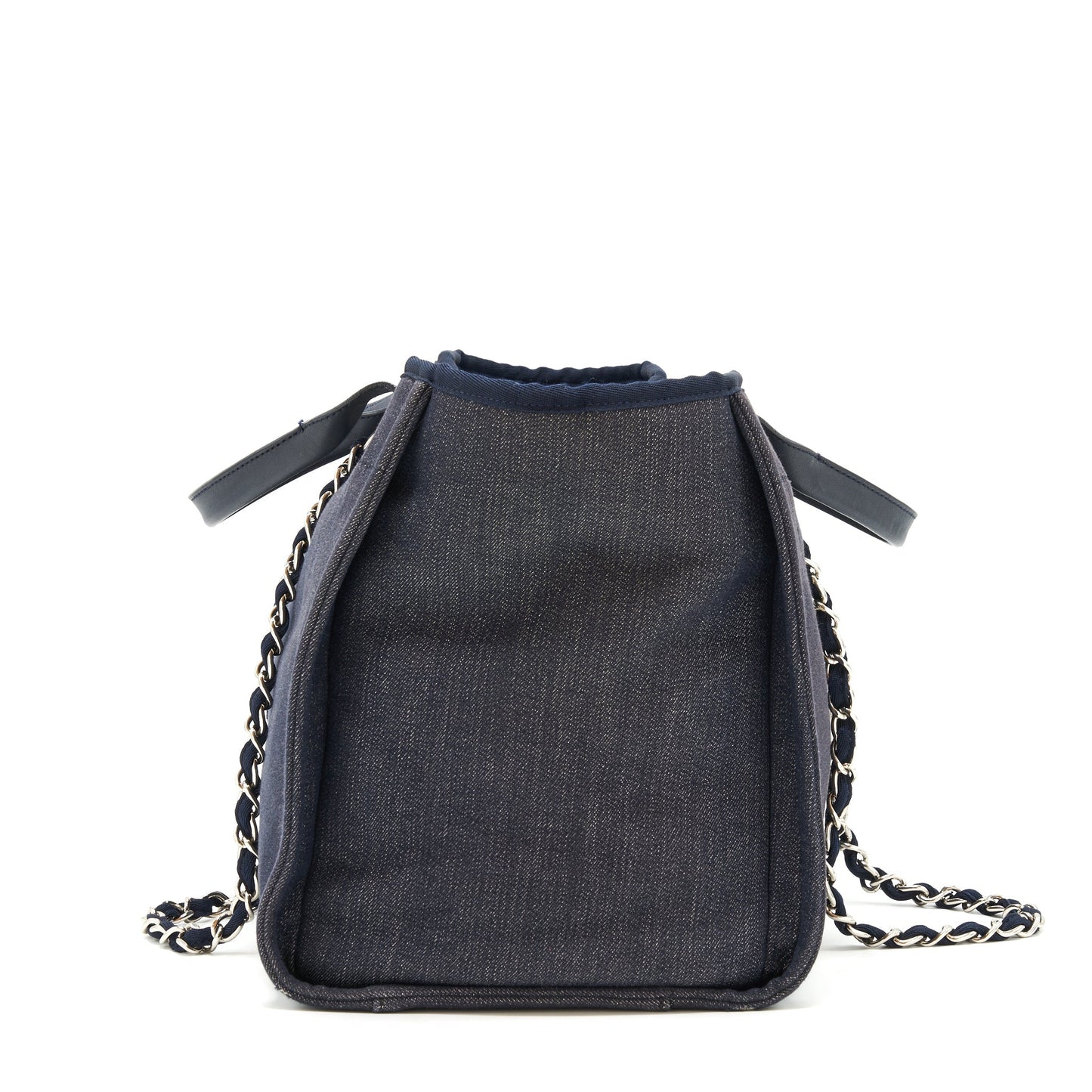 Chanel deauville Denim Navy SHW Tote Bag