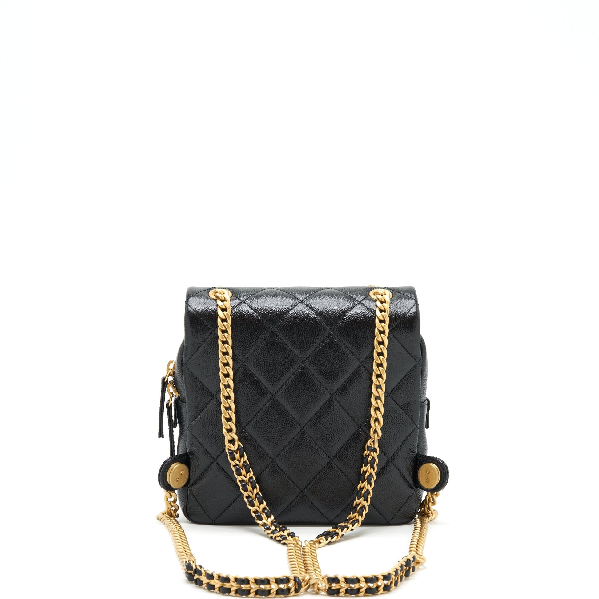 Chanel 22P Flap Backpack Caviar GHW Black Ghw 1