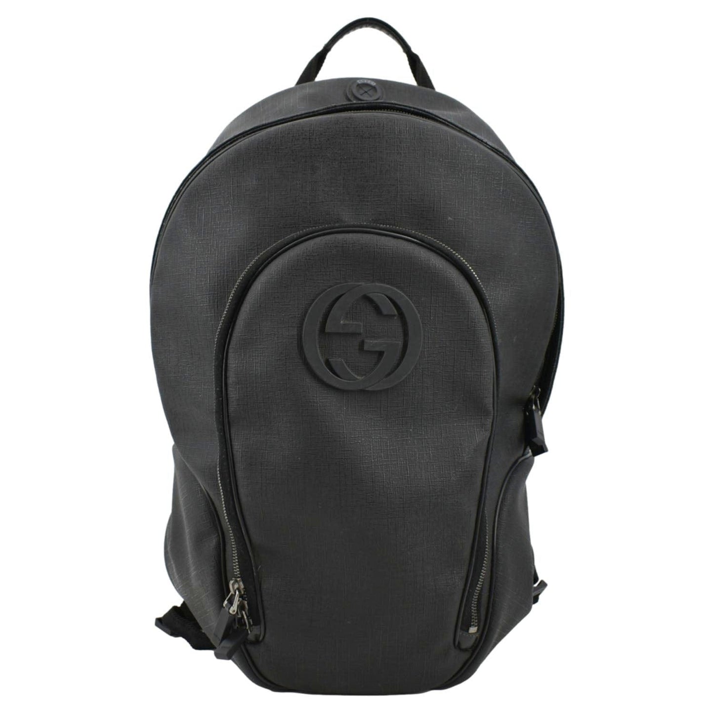 Gucci Interlocking Coated Backpack Canvas Black