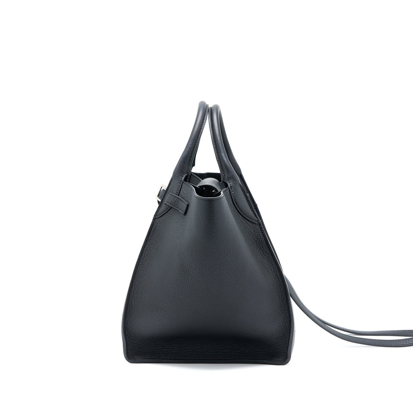 Celine Big Purse Handbag Leather Black Travel Bag