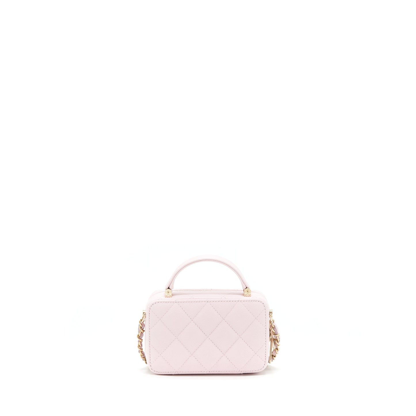 Chanel 22P Top Handle Vanity Caviar Light Pink Mini Bag