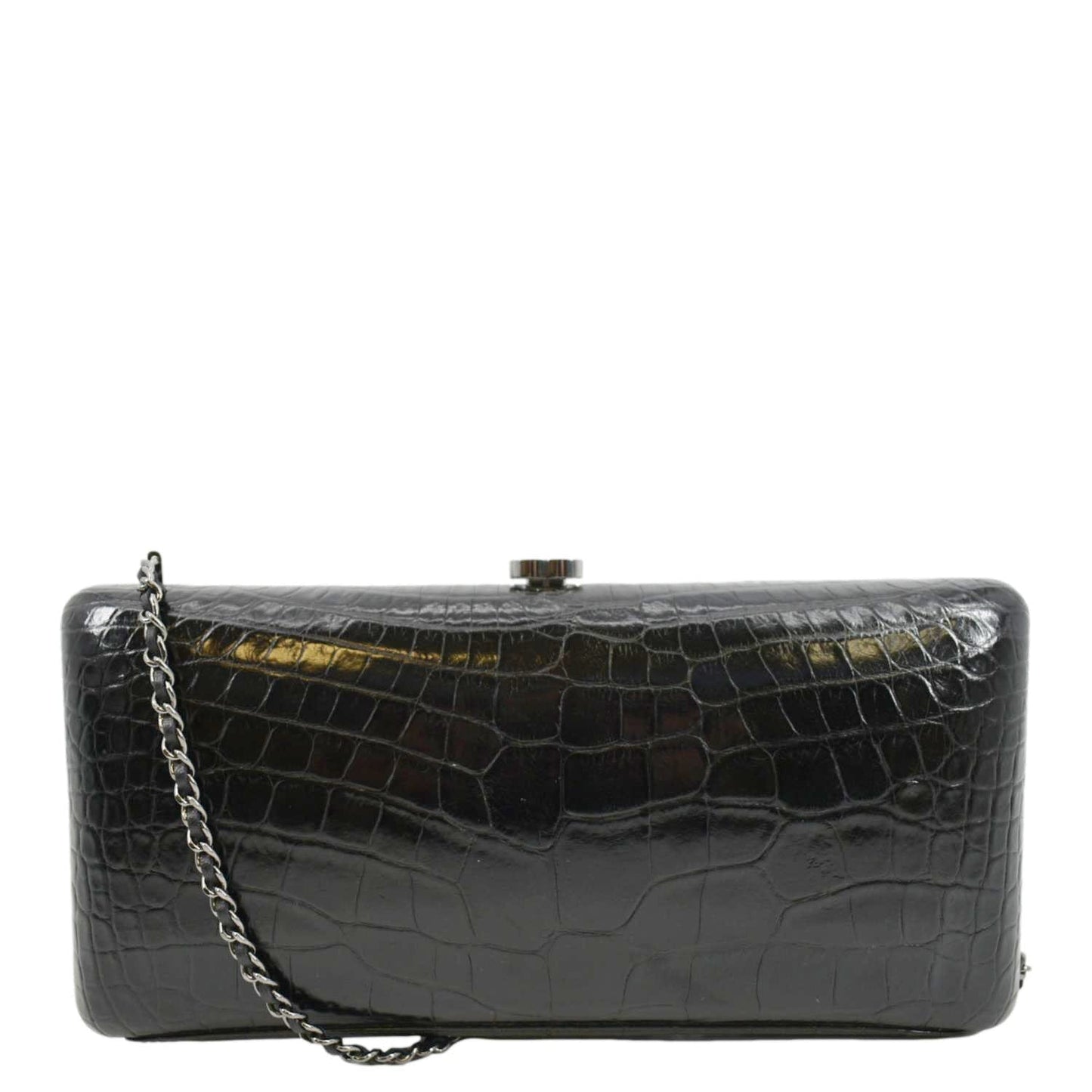 Chanel Alligator Leather Black Travel Bag