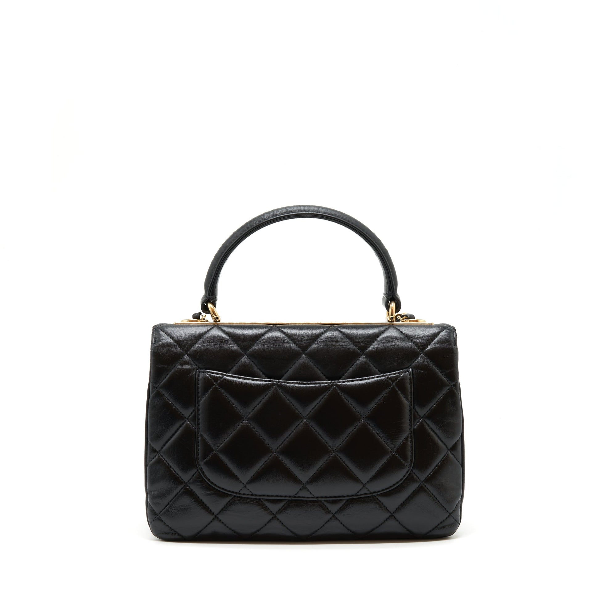 Chanel Trendy CC Flap Top Handle Lambskin Black Small Shoulder Bag