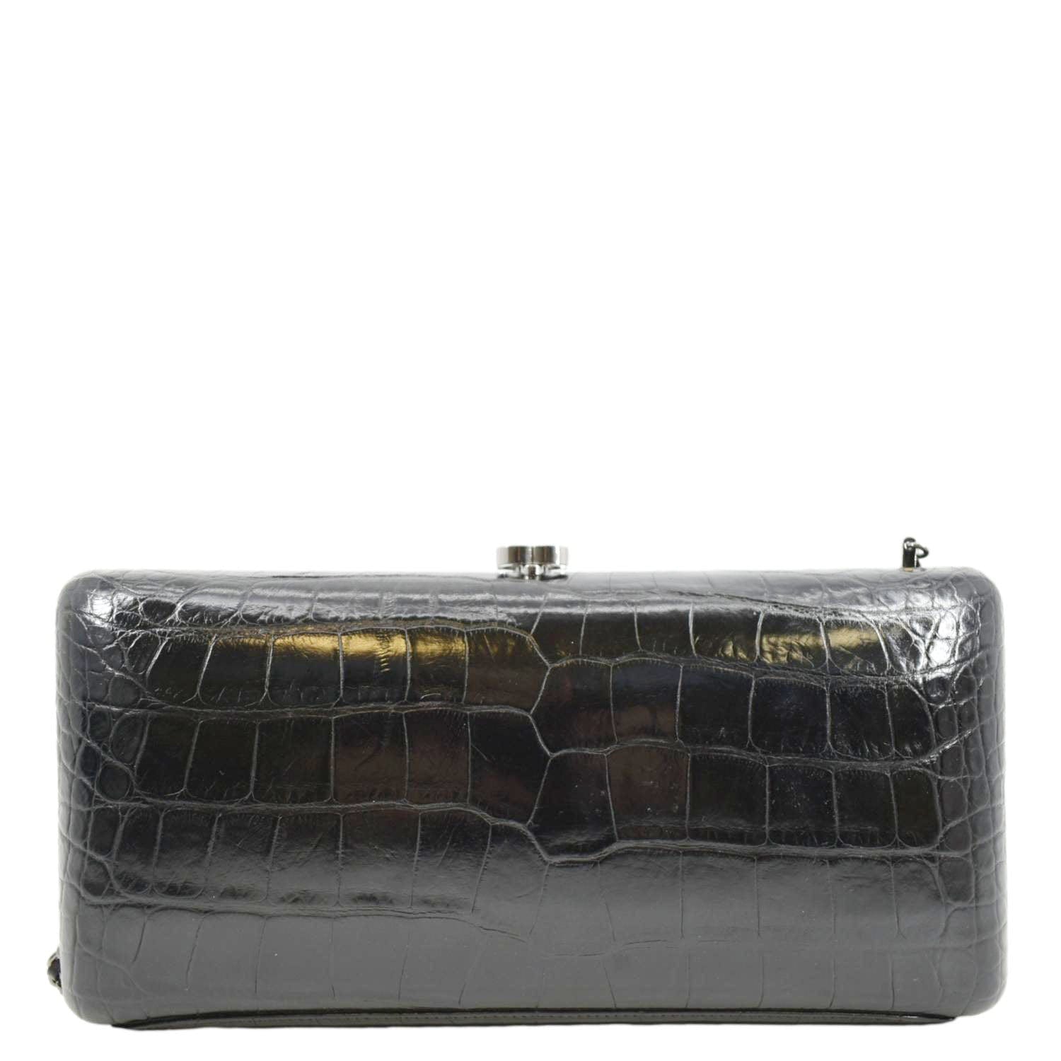 Chanel Alligator Leather Black Travel Bag