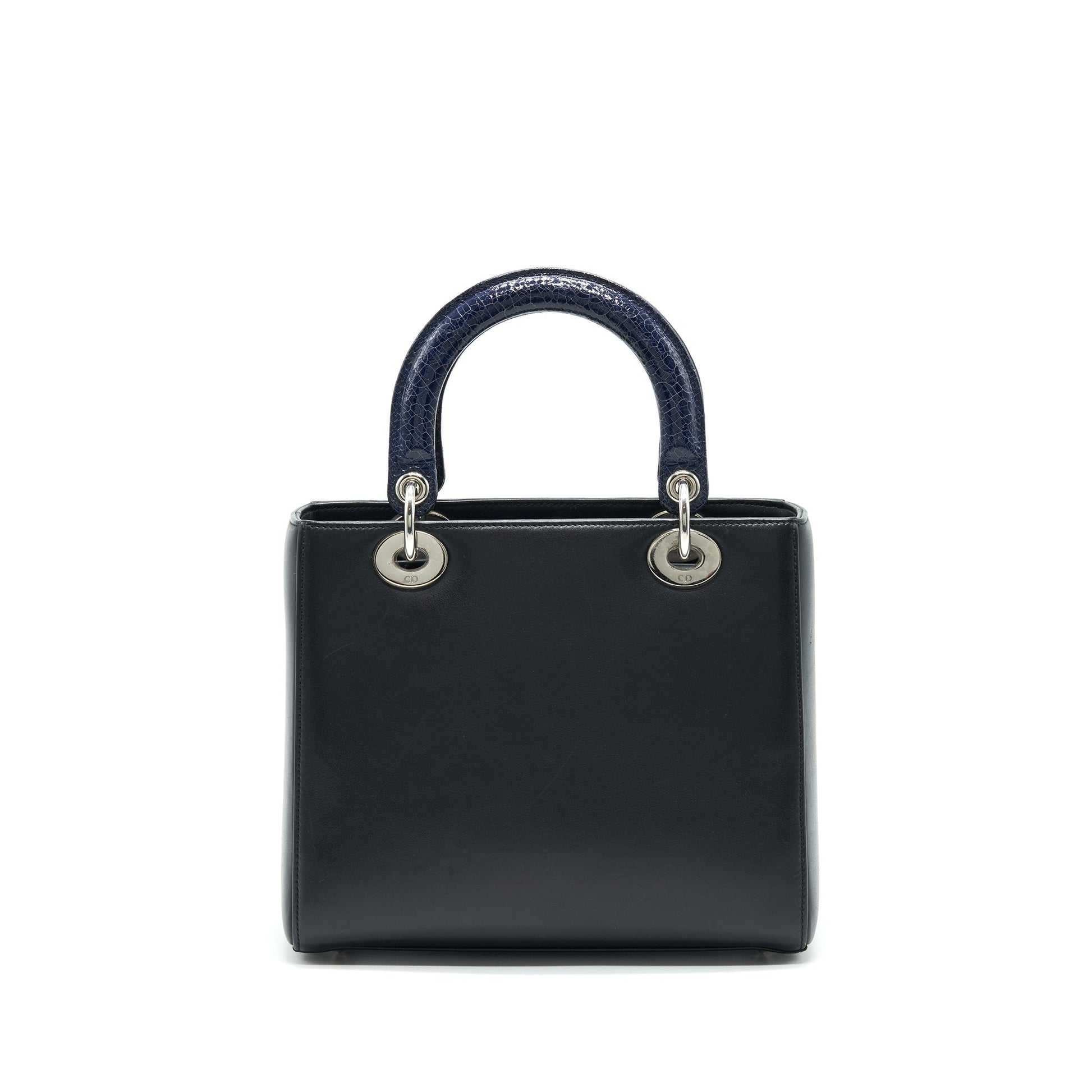Dior Lady Purse Limited Edition Handbag Black Blue Travel Bag