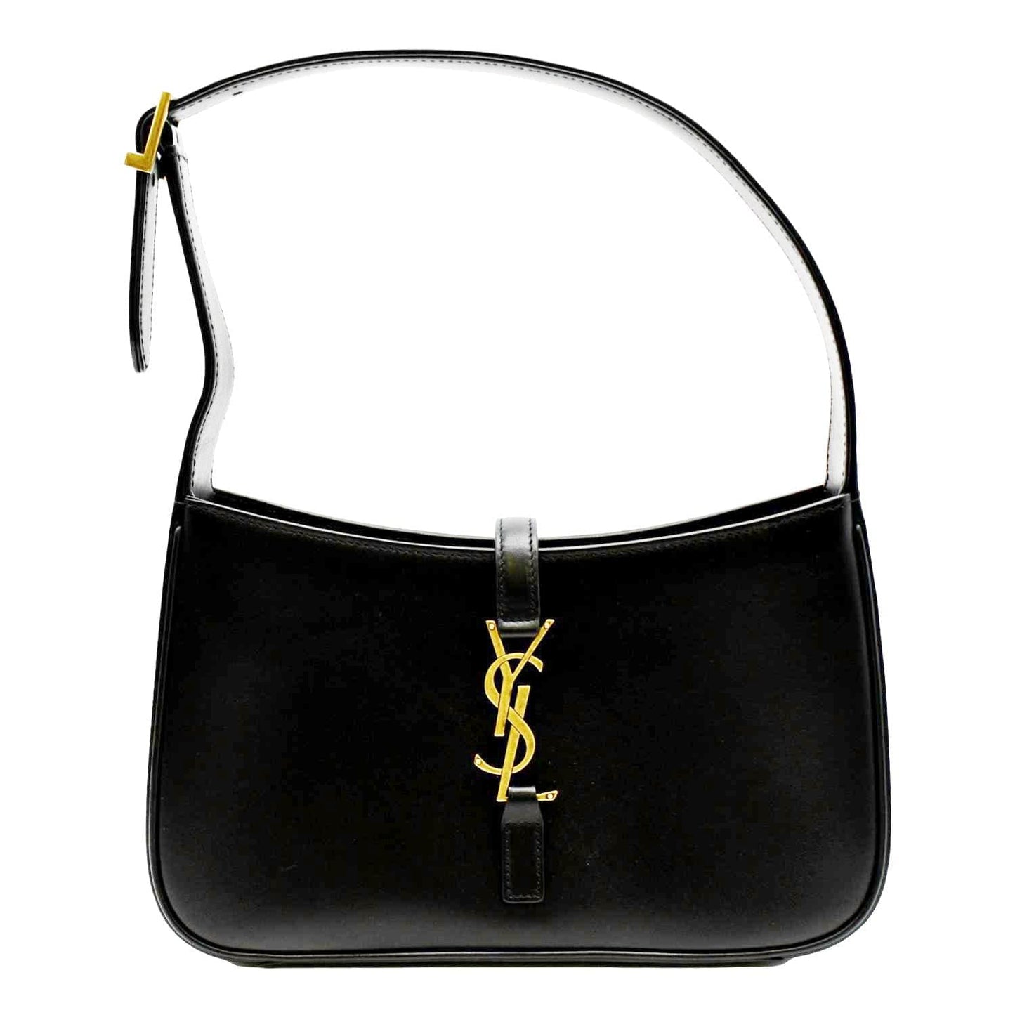 YSL Saint Laurent Yves Le Satchel Bag Leather Black