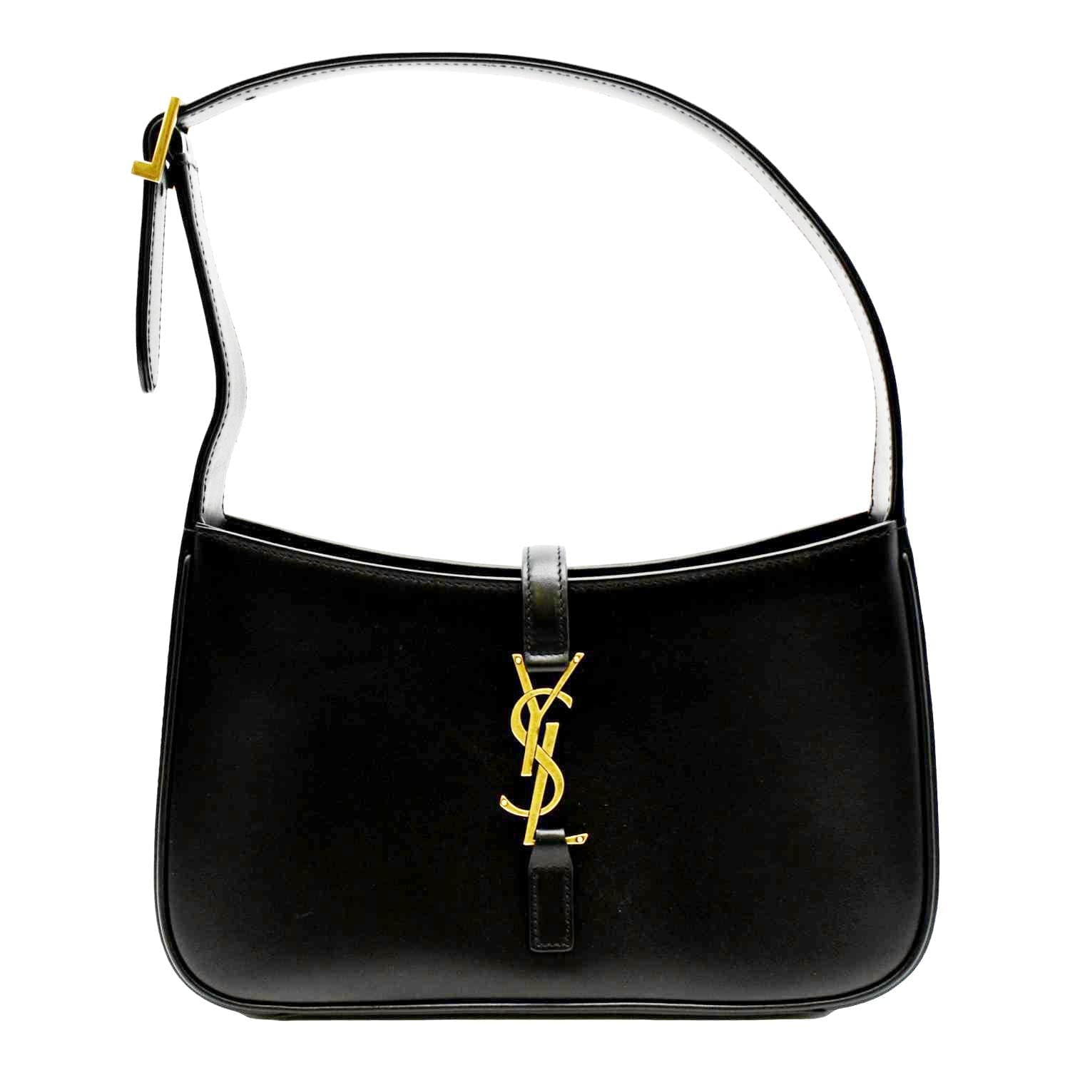 YSL Saint Laurent Yves Le Satchel Bag Leather Black