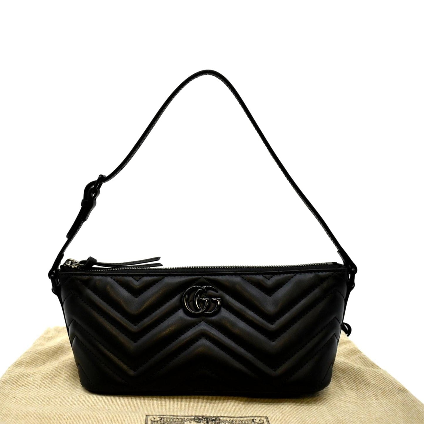Gucci Marmont Chevron Shoulder Bag Leather Matelasse