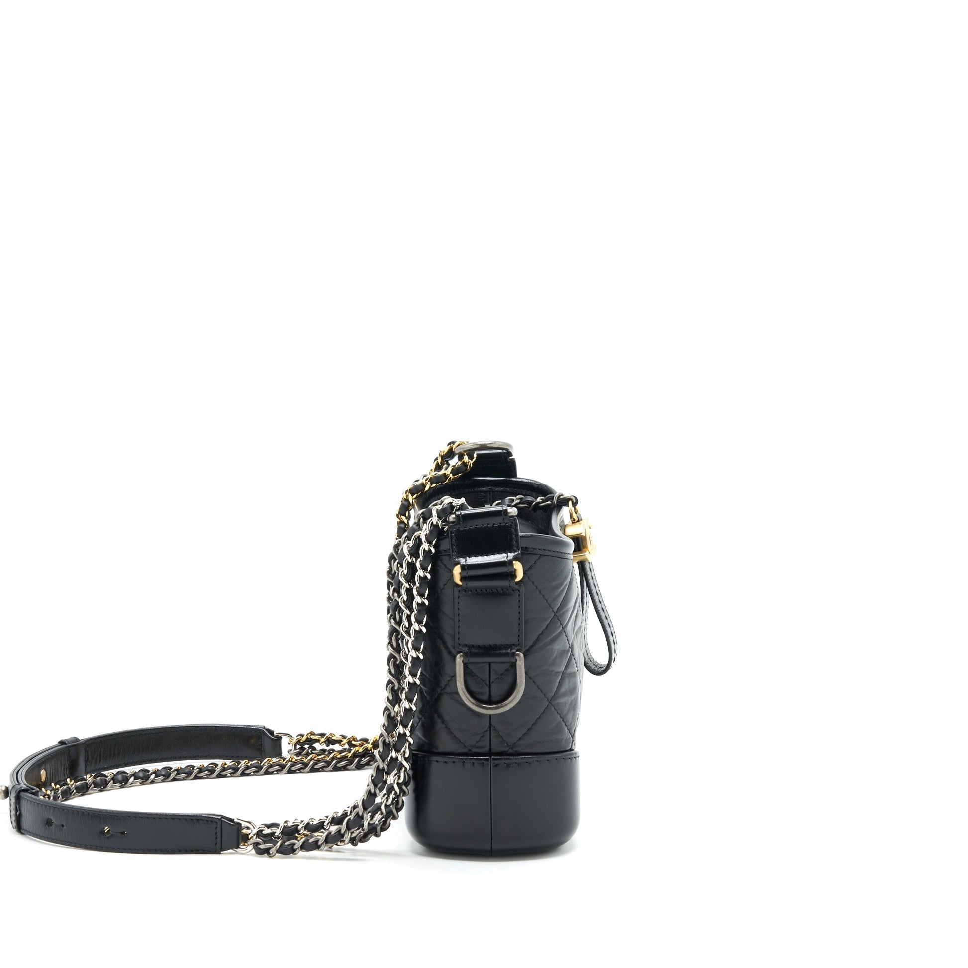 Chanel Gabrielle Hobo Hardware Multicolour Black Small Shoulder Bag