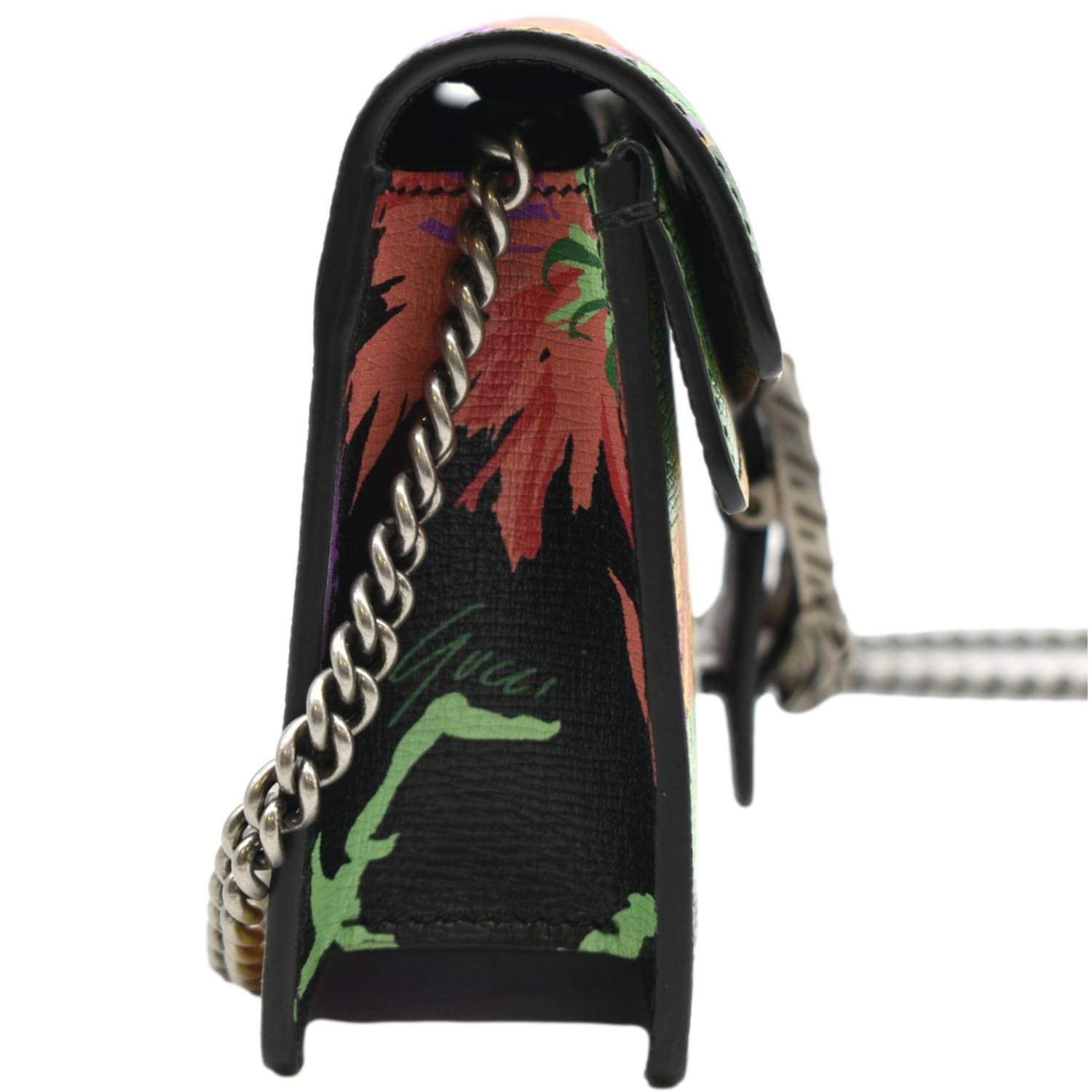 GUCCI Ken Scott Dionysus Printed Leather Shoulder Bag Multicolor