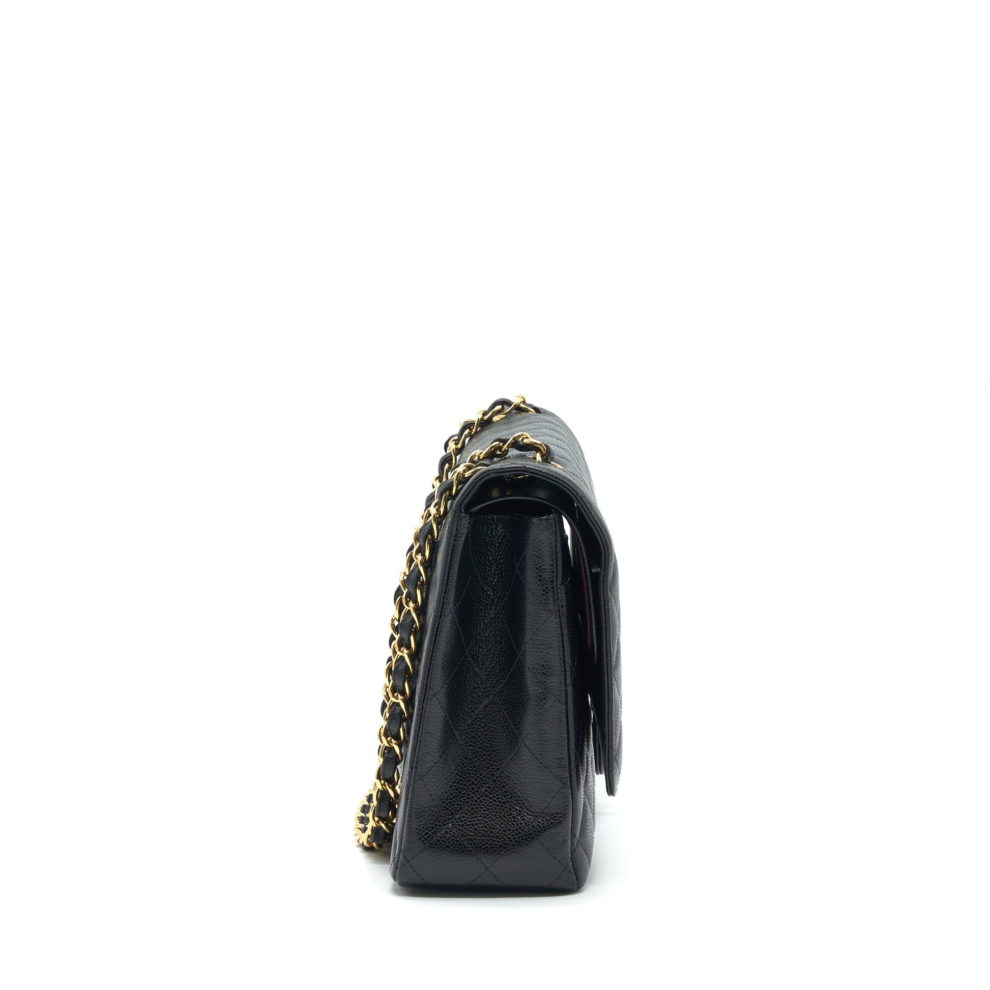 Chanel Maxi Classic Double Flap Caviar GHW Black Handbag Serial 21