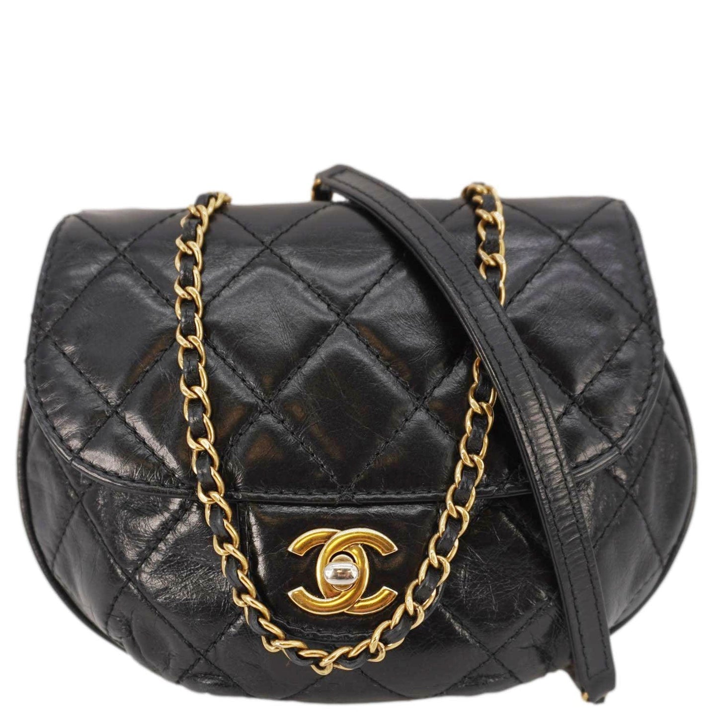 Chanel Bubble CC Aged Calfskin Black Travel Bag
