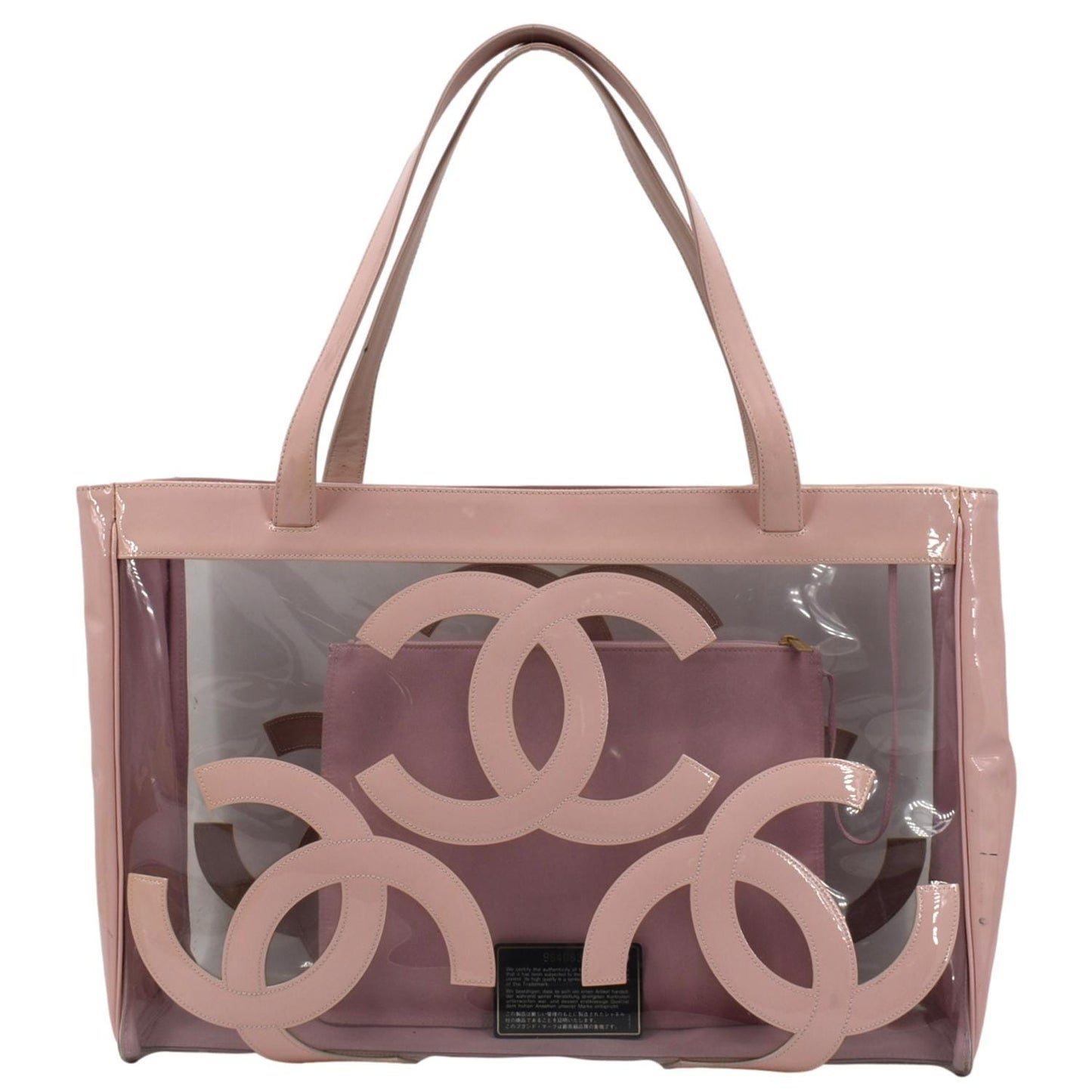 Chanel Coco Logo PVC Vinyl Light Pink Travel Bag