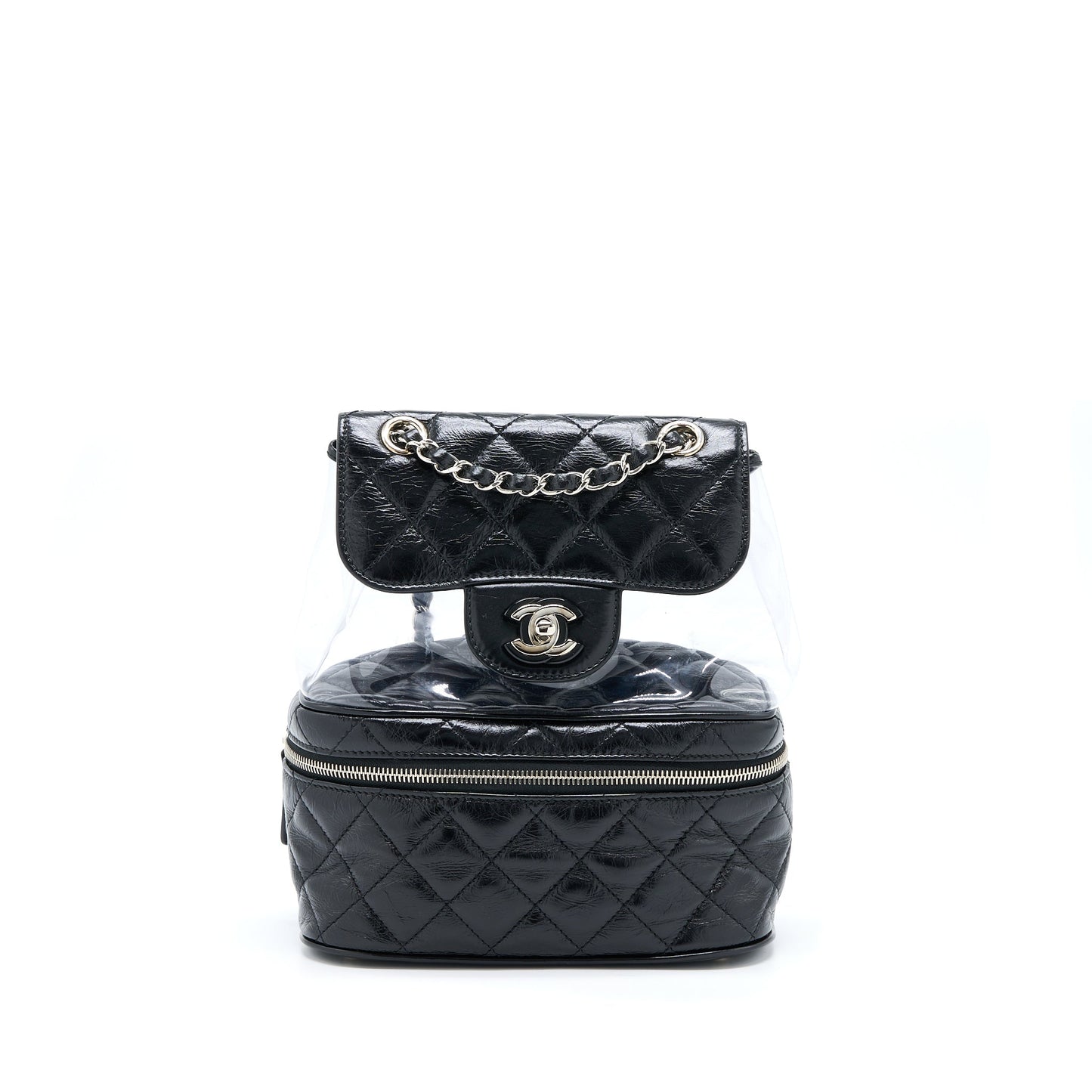 Chanel PVC Aquarium Backpack PVC Aged Calfskin Black