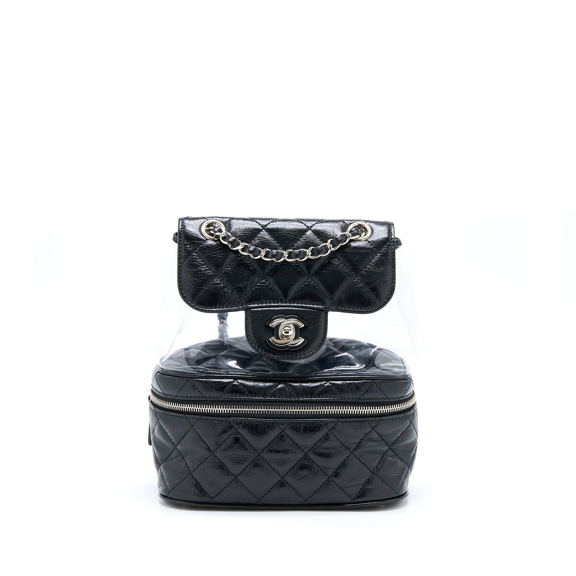 Chanel PVC Aquarium Backpack PVC Aged Calfskin Black
