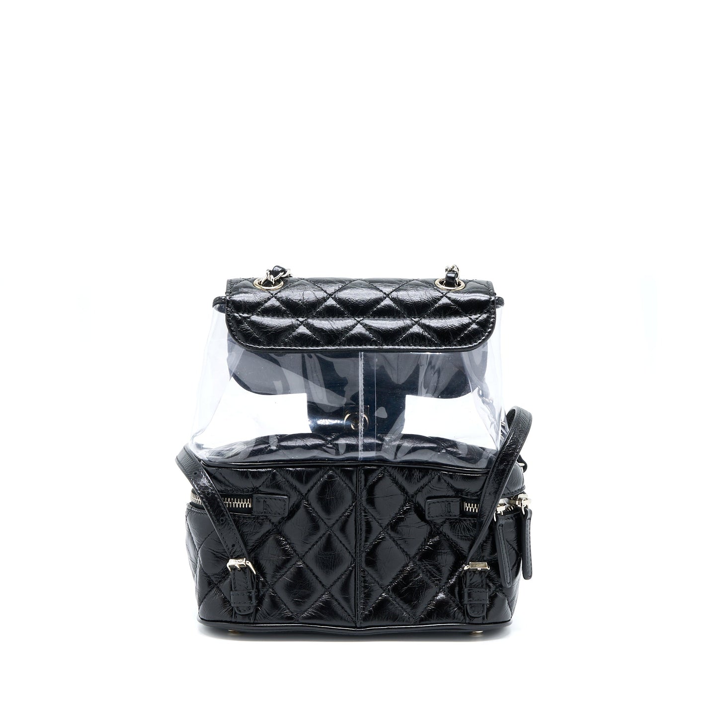 Chanel PVC Aquarium Backpack PVC Aged Calfskin Black