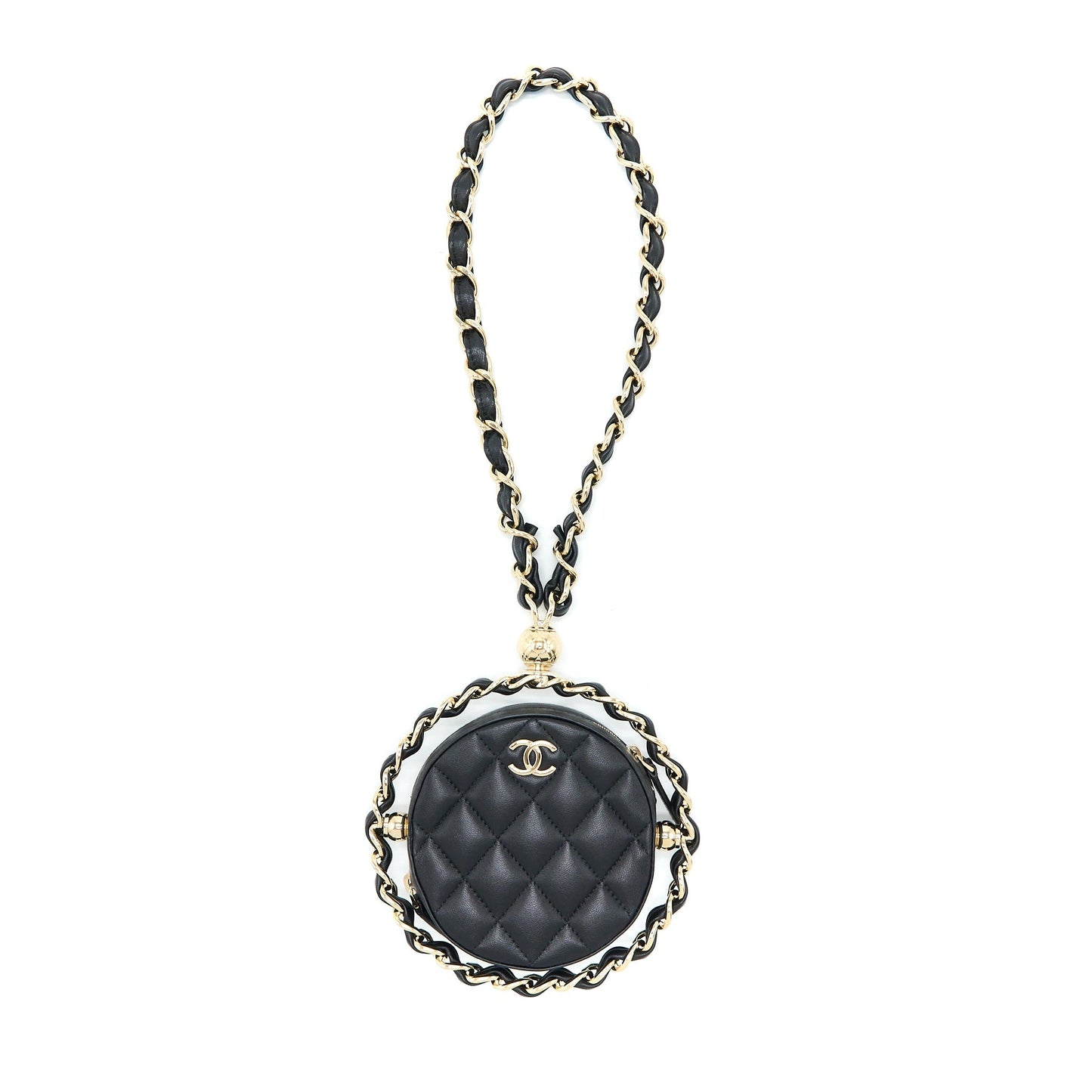 Chanel Evening Lambskin LGHW Black Clutch Bag