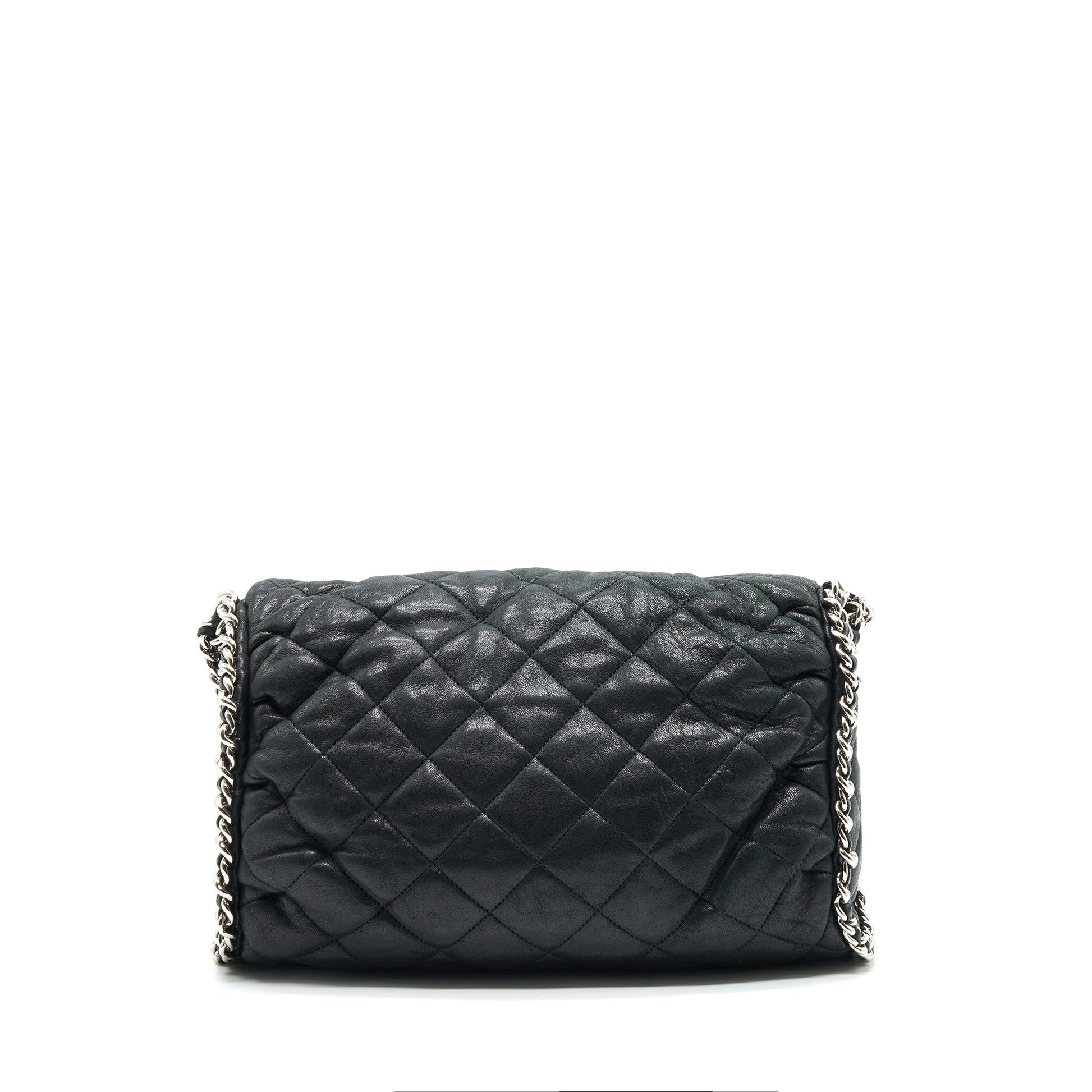 Chanel quilted SHW Black Leather Shoulder Bag