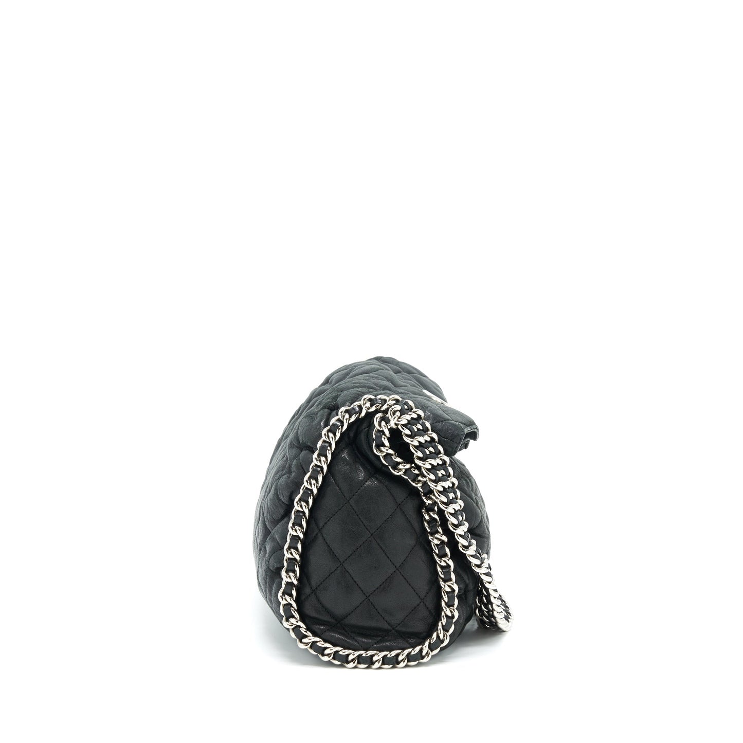 Chanel quilted SHW Black Leather Shoulder Bag