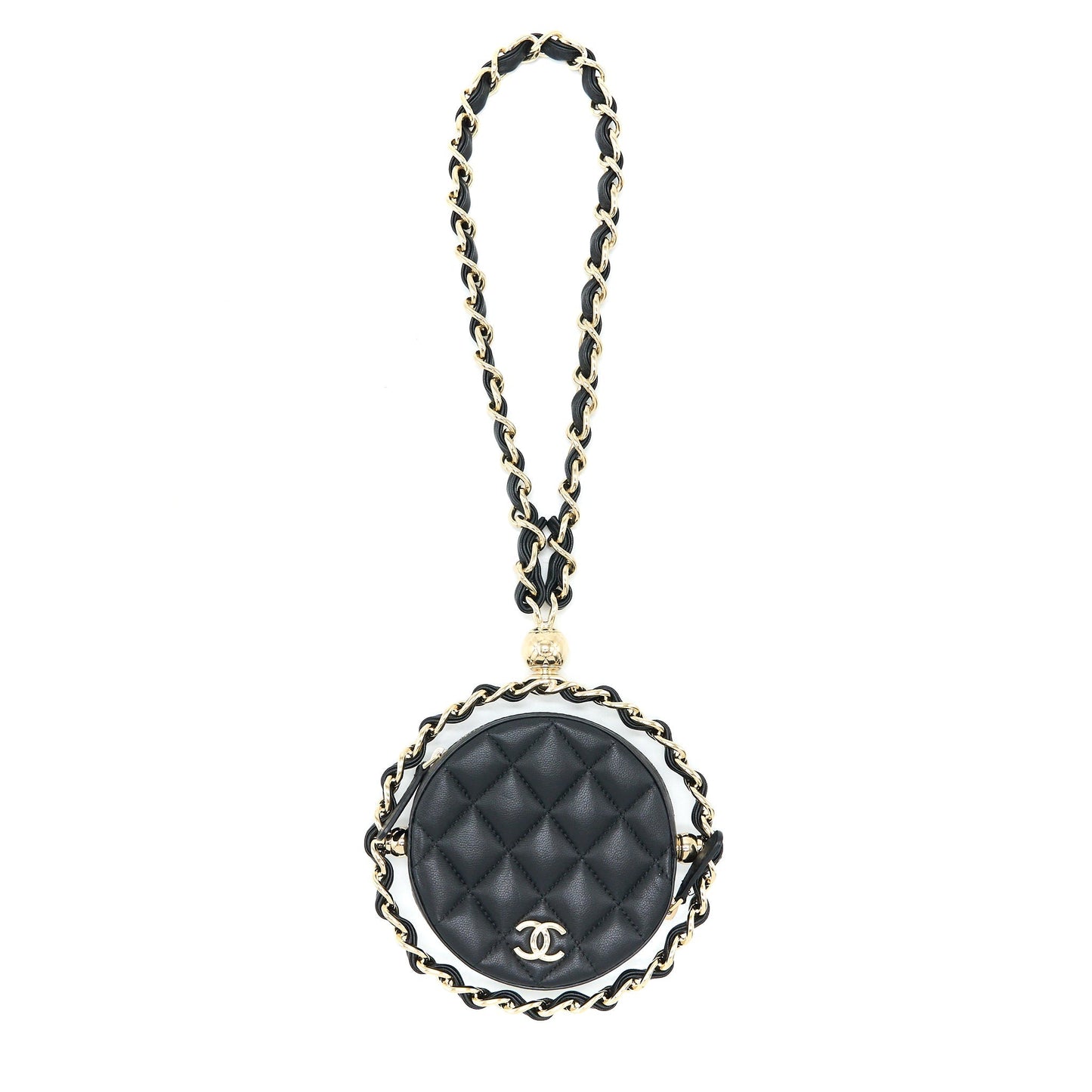 Chanel Evening Lambskin LGHW Black Clutch Bag