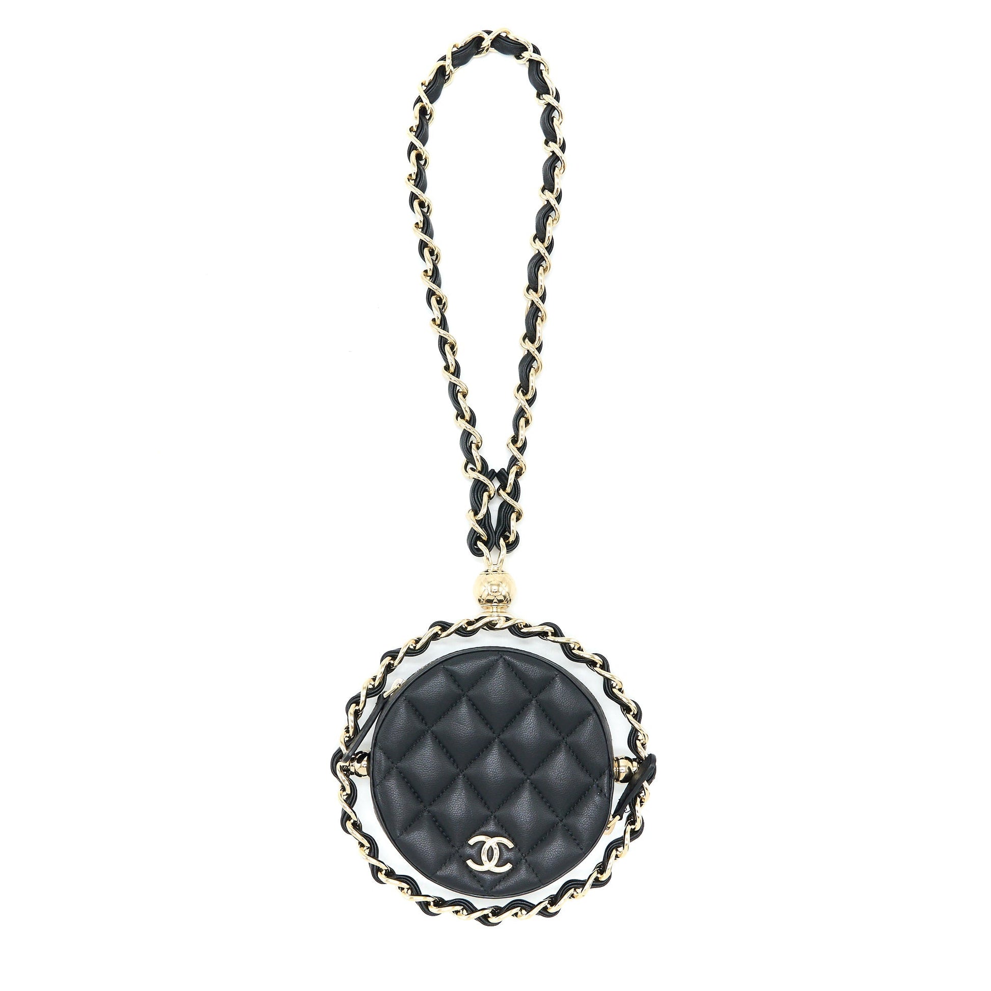Chanel Evening Lambskin LGHW Black Clutch Bag