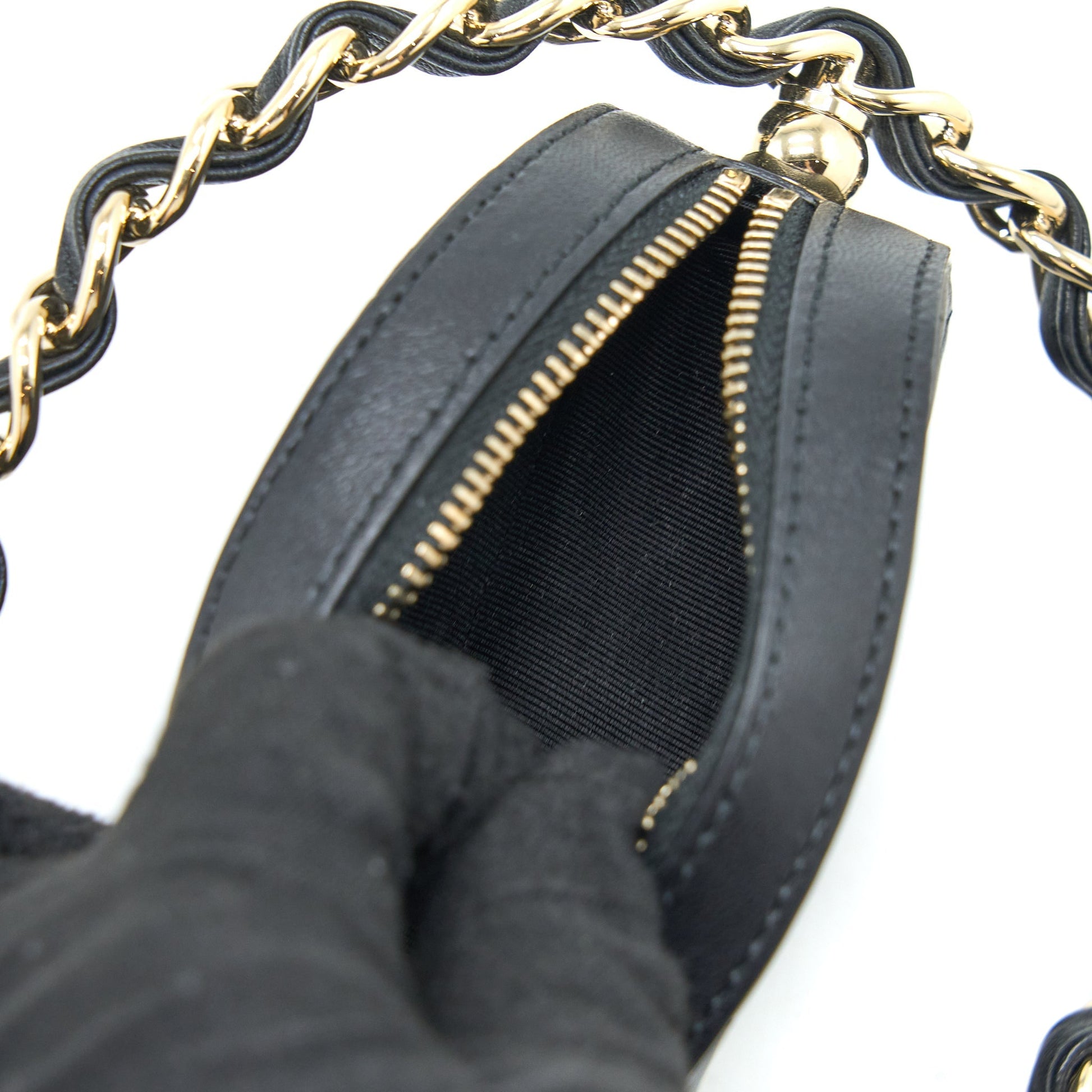 Chanel Evening Lambskin LGHW Black Clutch Bag