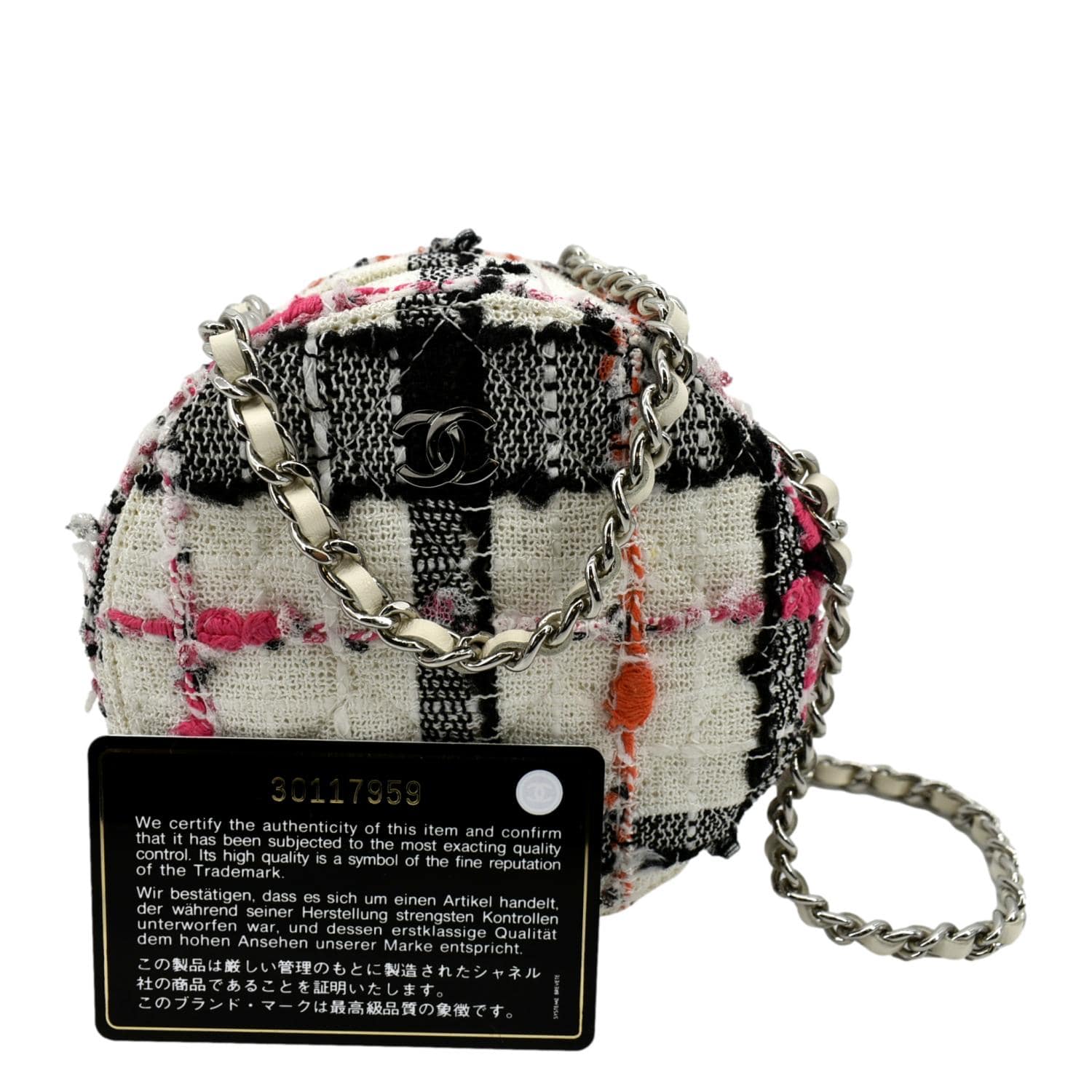 Chanel Round As Earth Tweed Multicolor Travel Bag