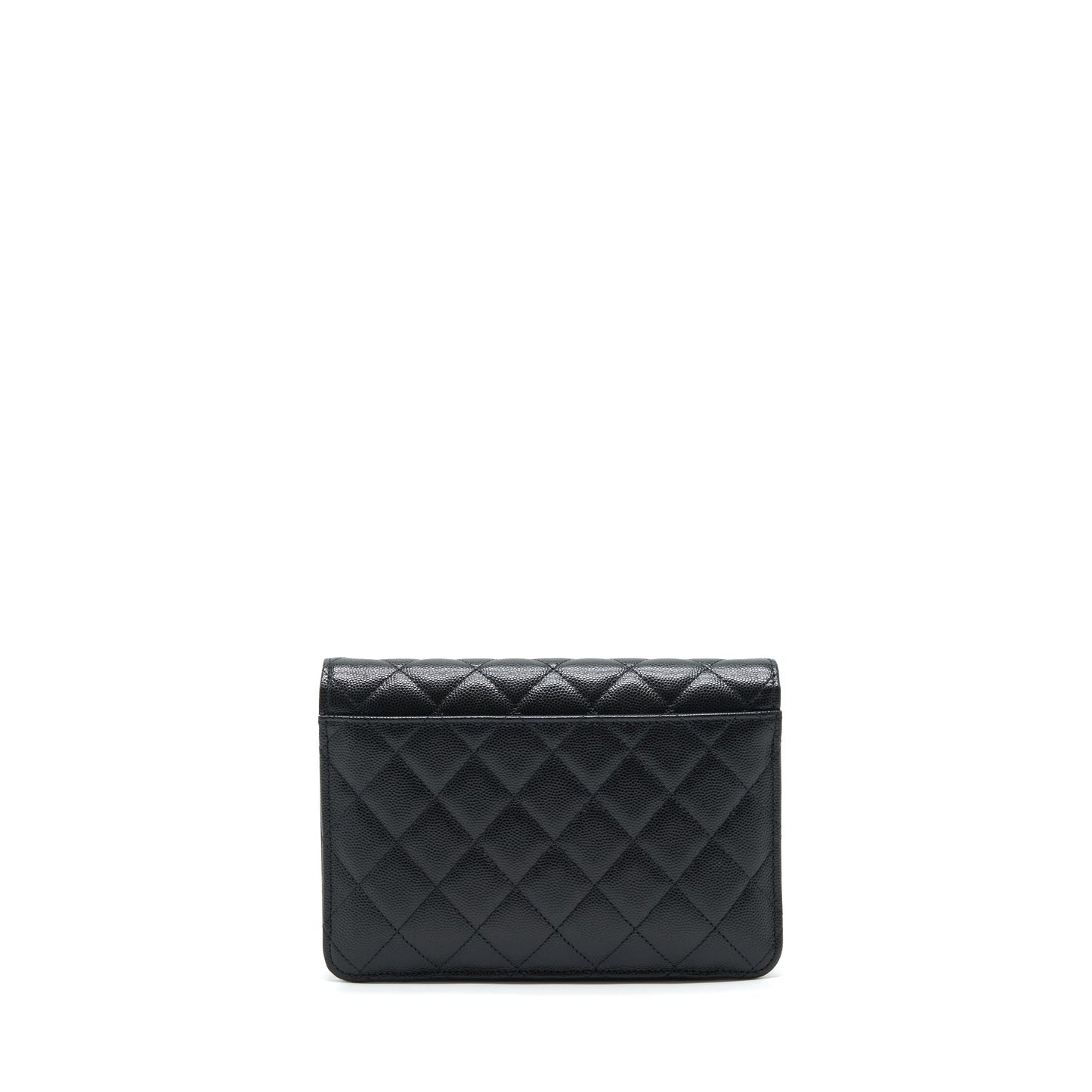 Chanel 22P 2 1 On Caviar LGHW Black Wallet Case