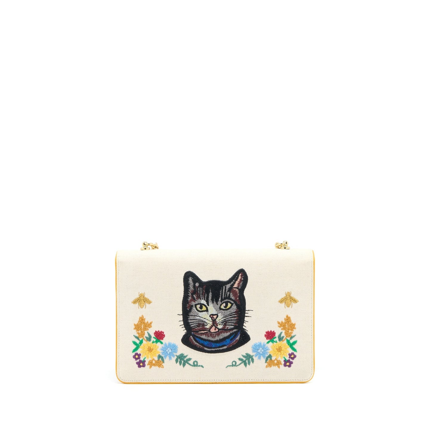 Gucci Crossbody Multicolour Print Fabric White Crossbody Bag