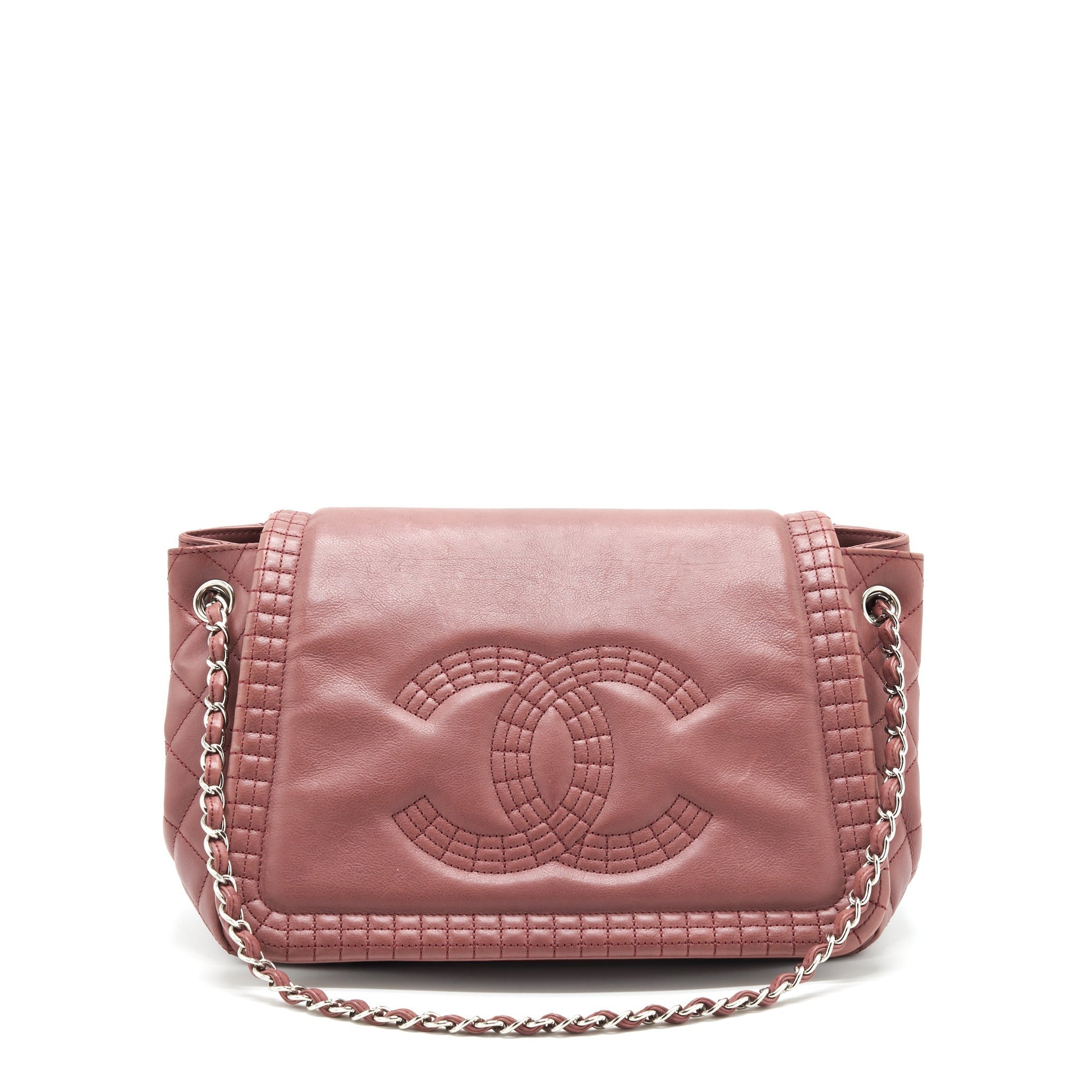 Chanel Flap SHW Brown Tote Bag