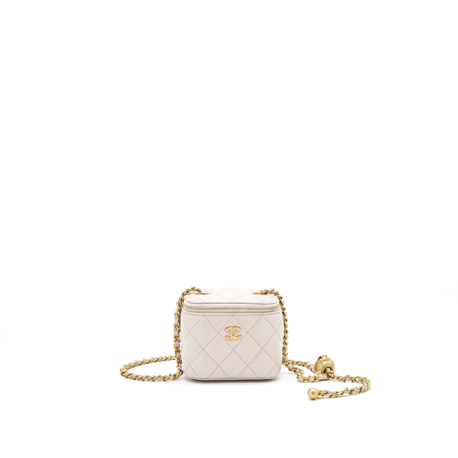 Chanel 21B Lilac Light Purple Pearl Crush Small Handbag