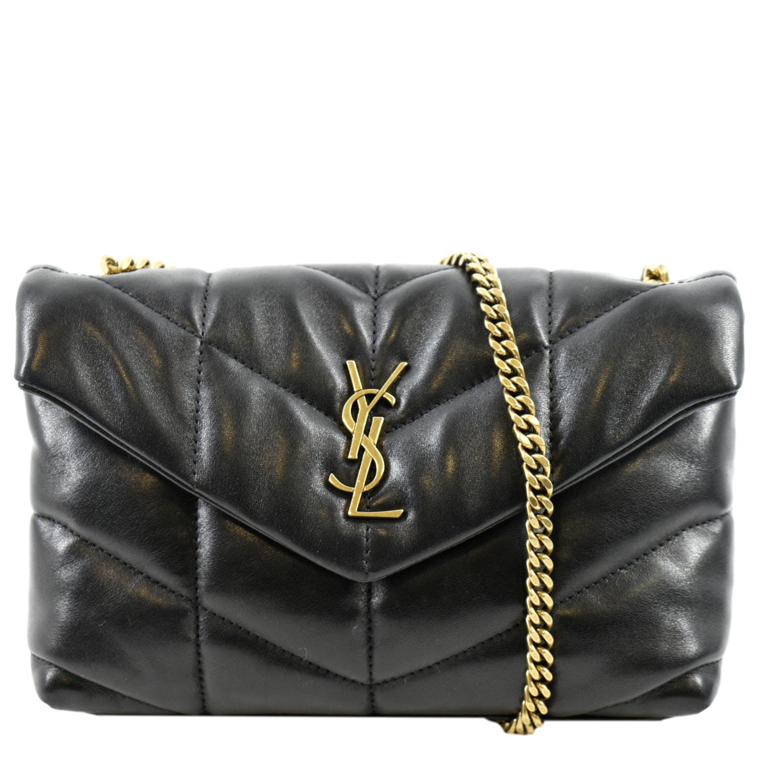 YSL Saint Laurent Saint Toy Loulou Puffer Lambskin Crossbody Bag Leather Quilted