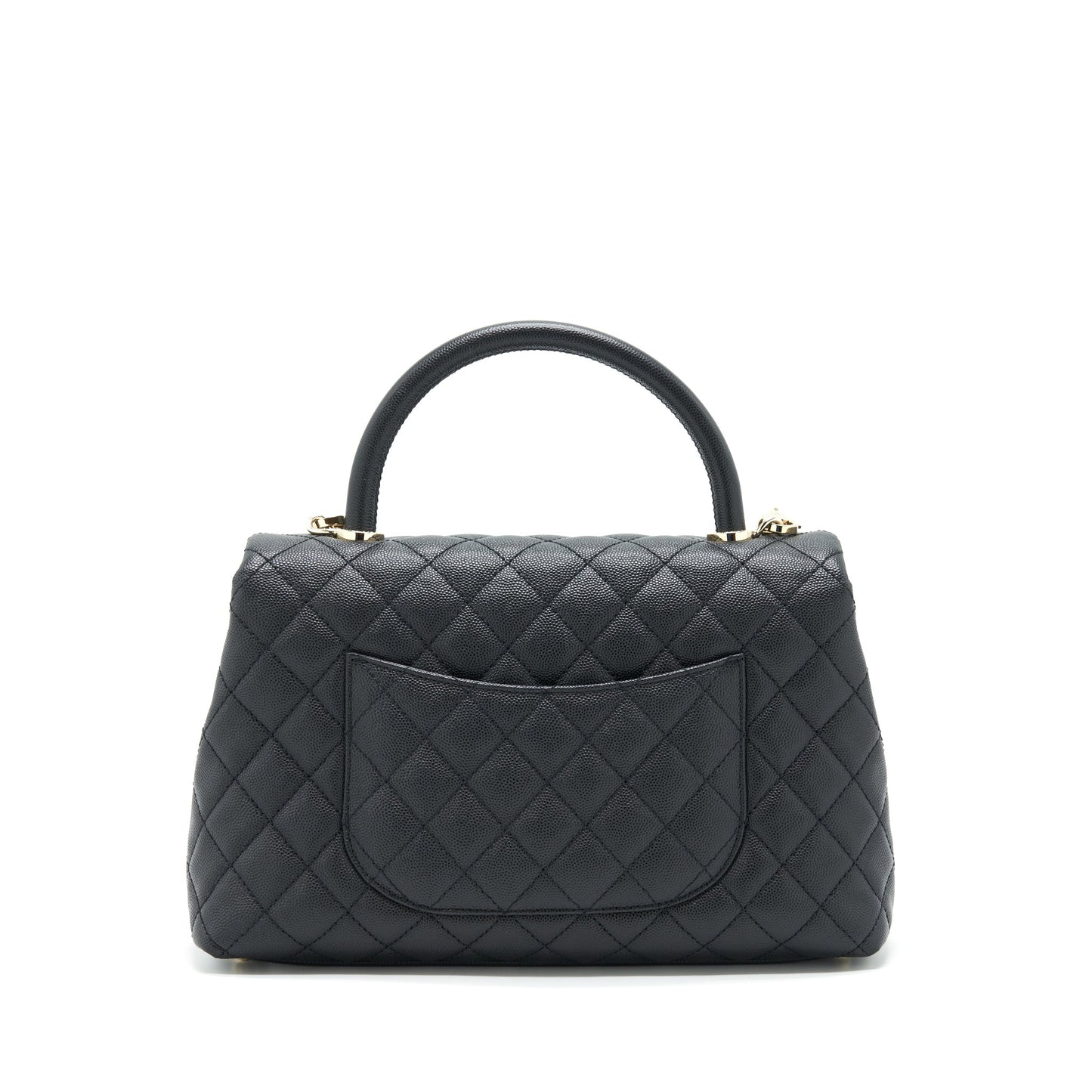 Chanel Coco Handle 28cm Caviar LGHW Black Handbag
