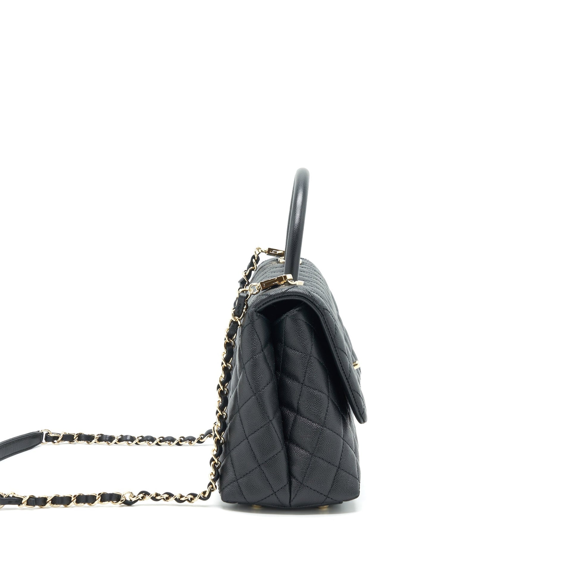 Chanel Coco Handle 28cm Caviar LGHW Black Handbag