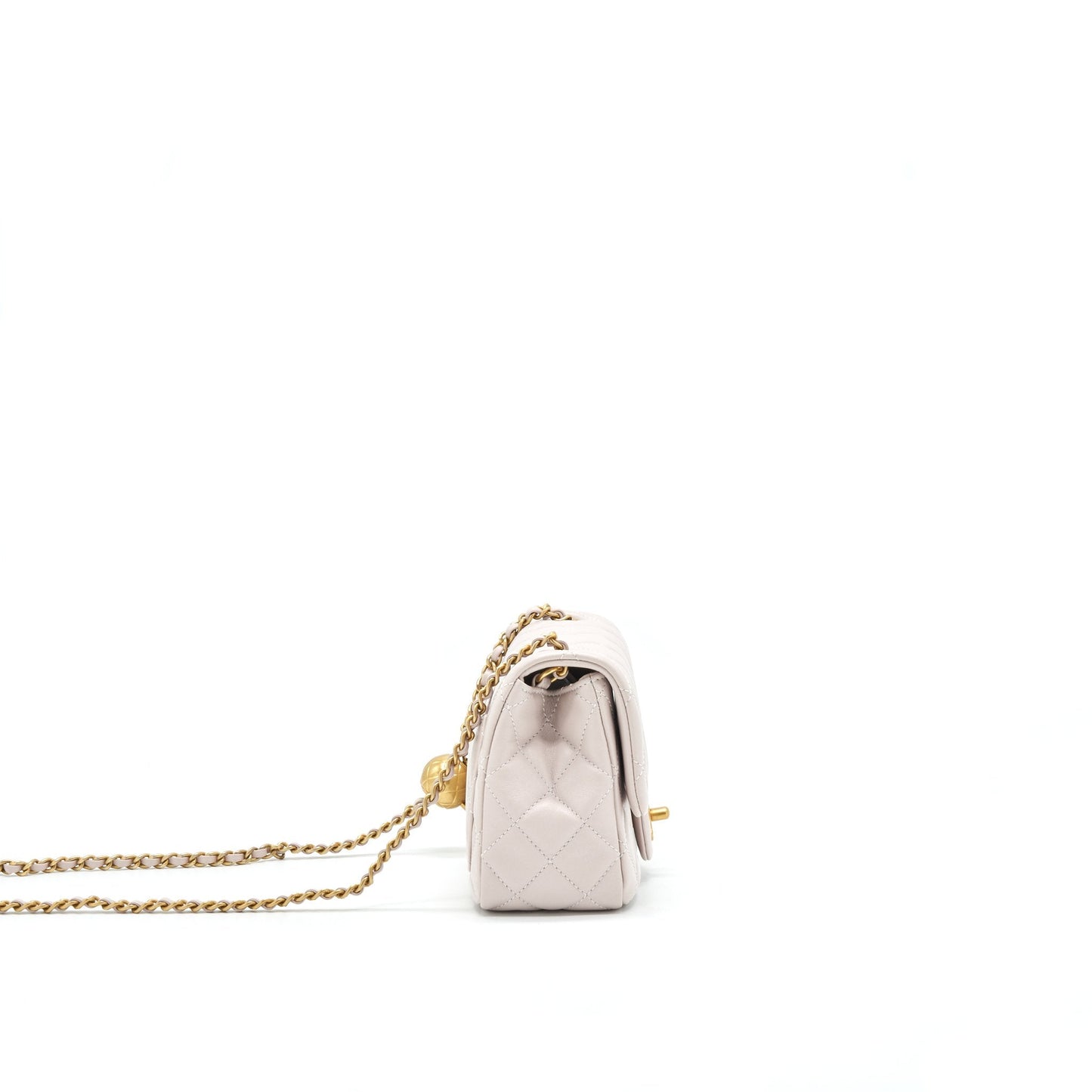 Chanel 21B lilac Light Purple Pearl Crush Shoulder Bag Flap Bag