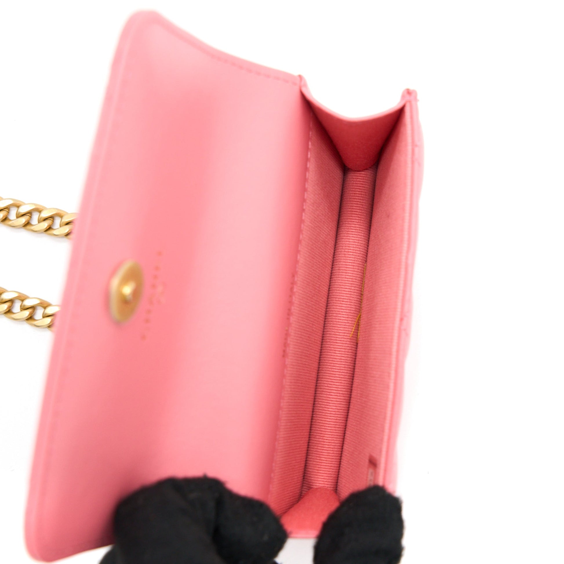 Chanel Flap Waist Enamel Logo Lambskin GHW Pink Mini Bag