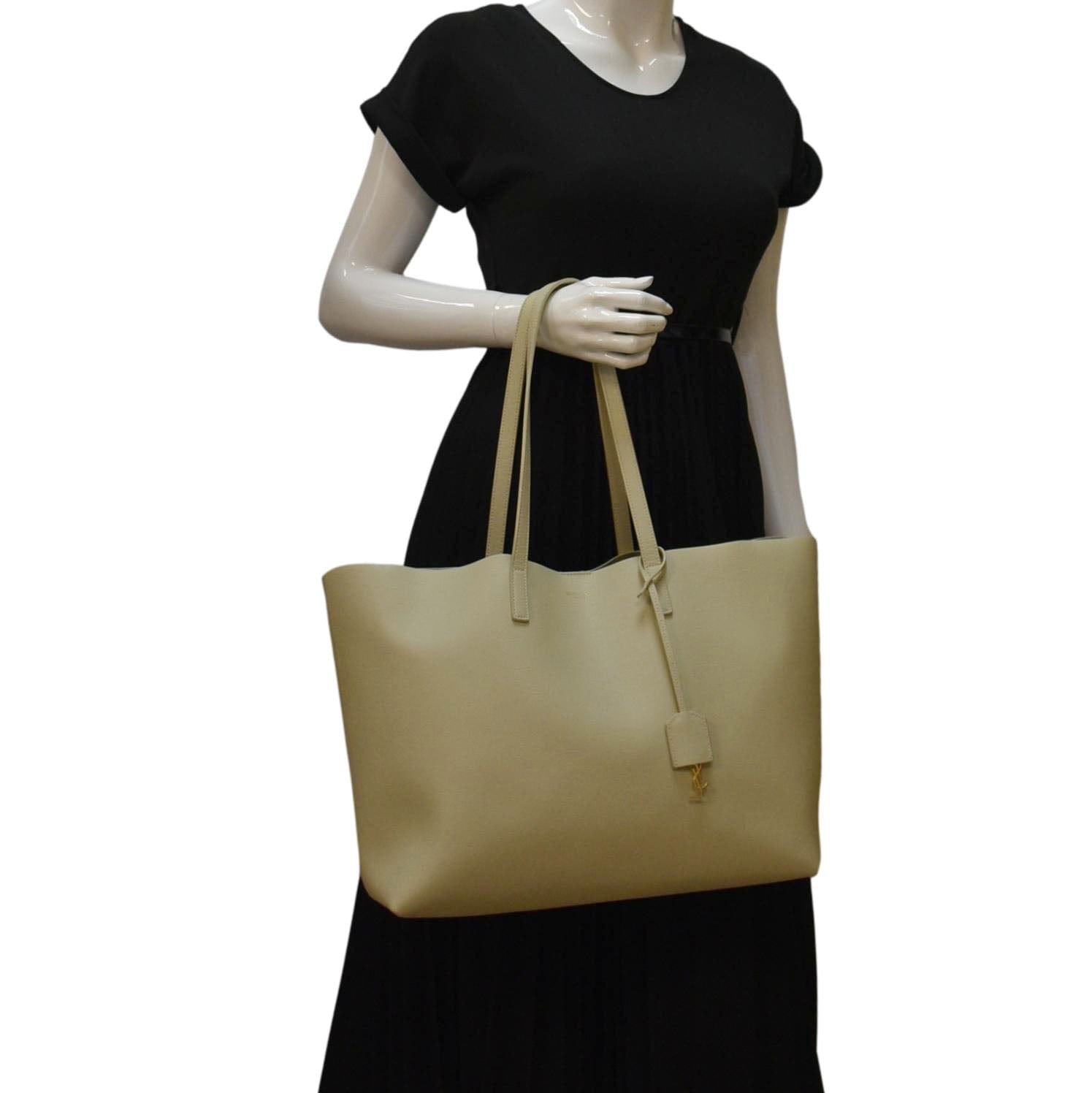 YSL Saint Laurent Yves Tote Bag Ivory Leather