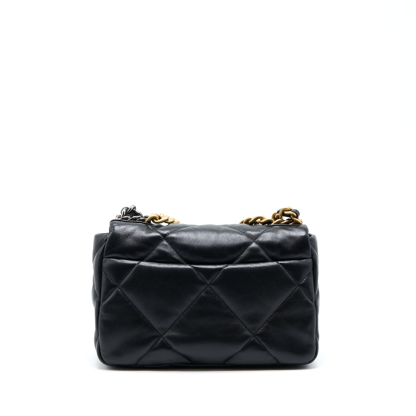 Chanel 19 Lambskin Hardware Microchip Multicolour Black Small Handbag 5