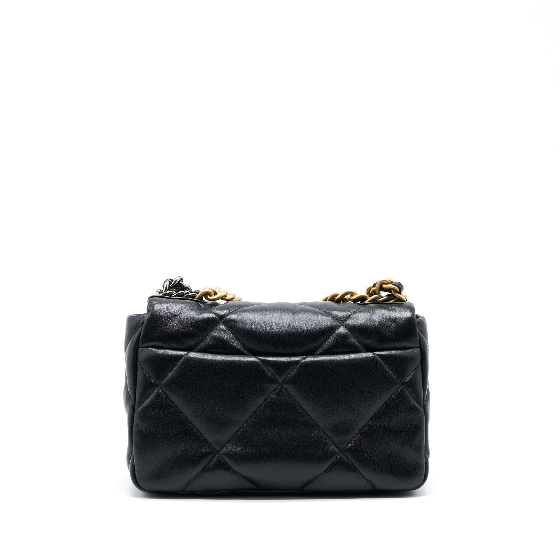 Chanel 19 Lambskin Hardware Microchip Multicolour Black Small Handbag 5