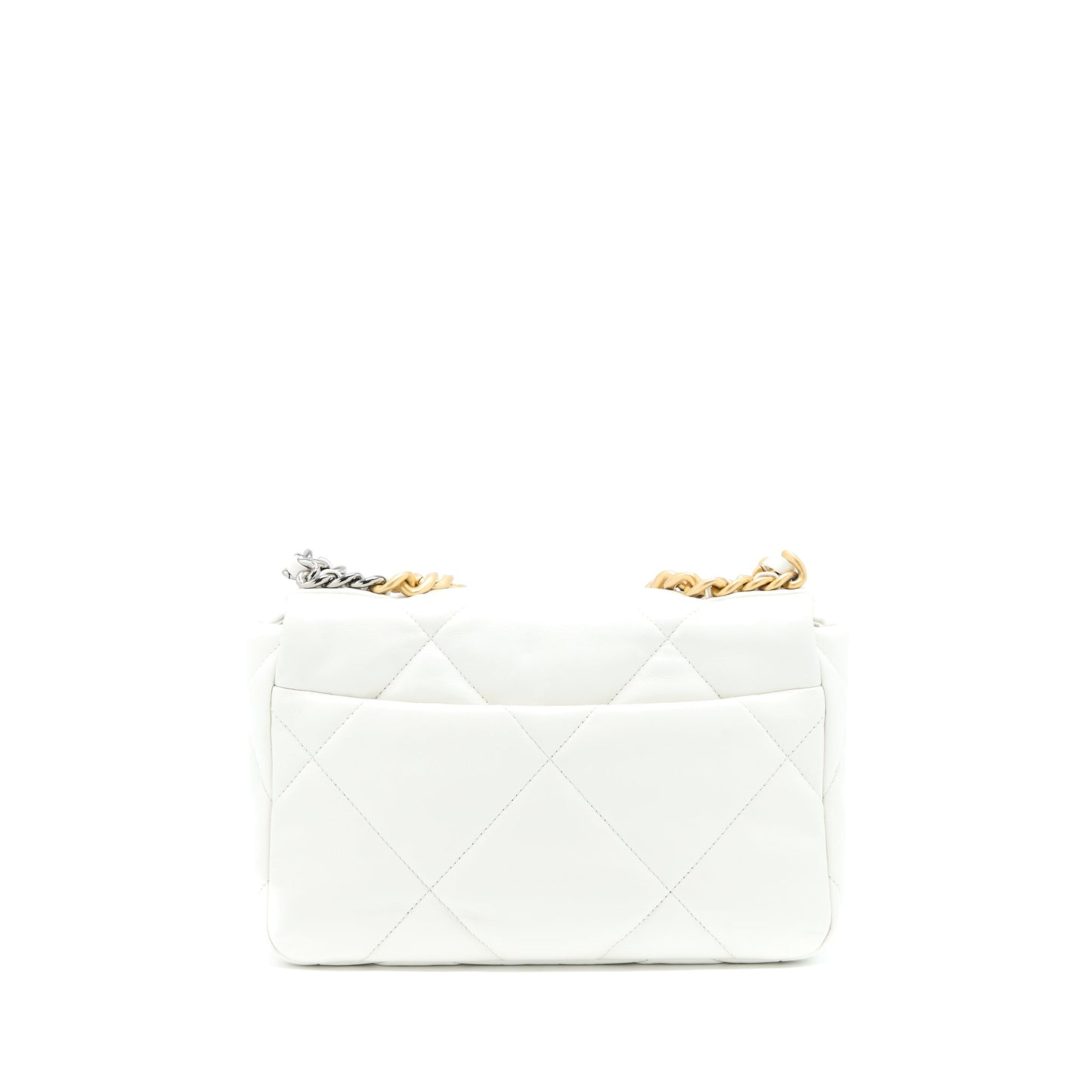 Chanel 19 Goatskin Hardware Multicolour White Small Handbag