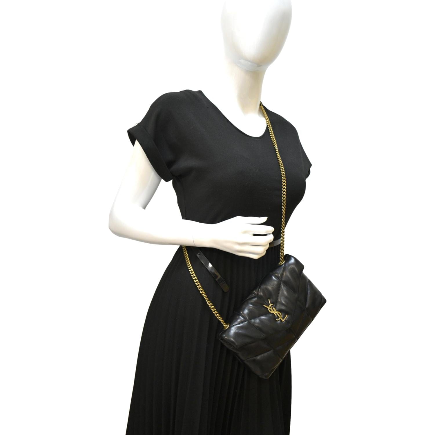 YSL Saint Laurent Saint Toy Loulou Puffer Lambskin Crossbody Bag Leather Quilted