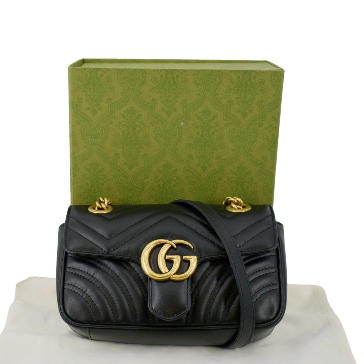 Gucci Marmont Shoulder Bag Leather Black Marmont Bag