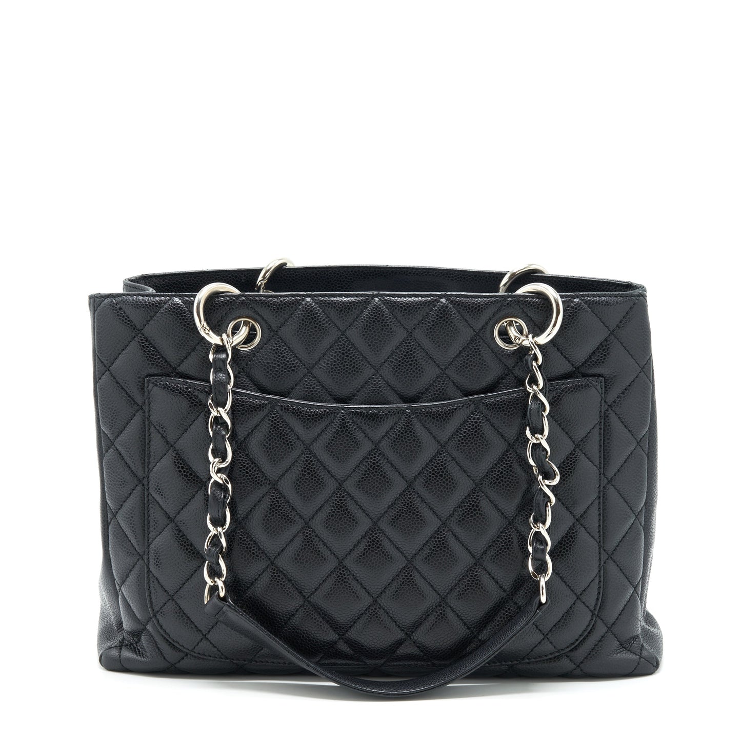 Chanel Grand Shopping GST Caviar SHW Black Tote Bag Shw 1