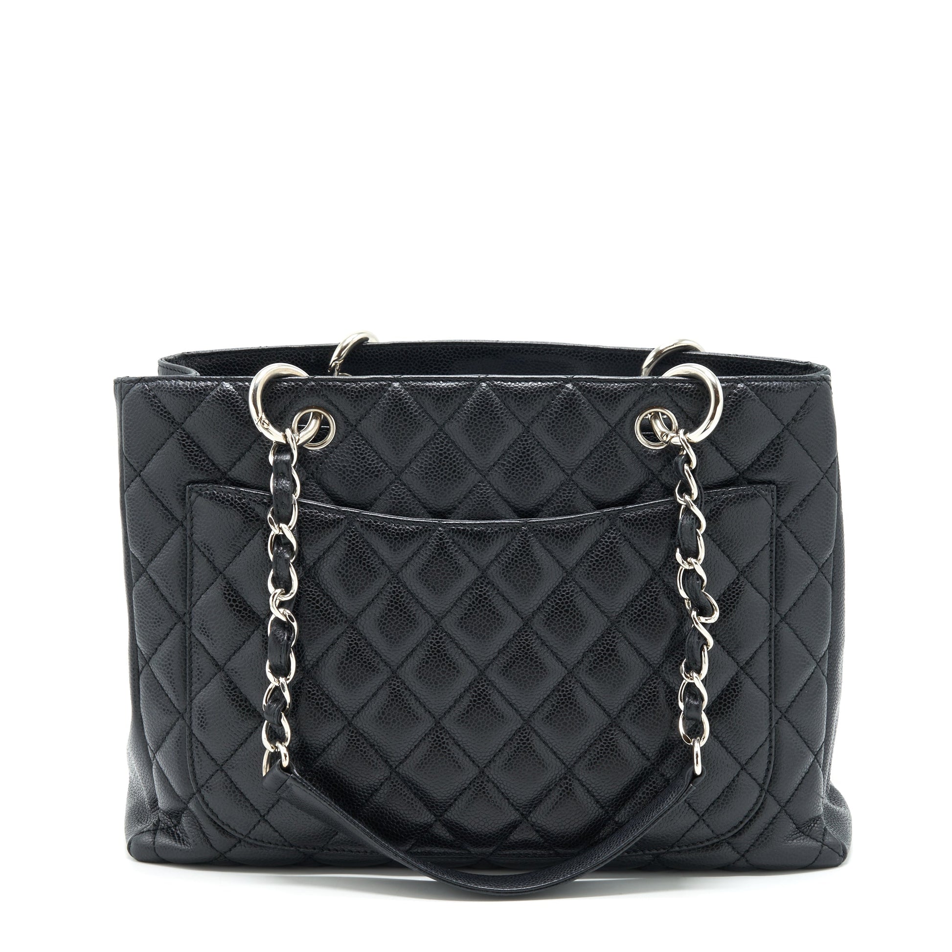 Chanel Grand Shopping GST Caviar SHW Black Tote Bag Shw 1