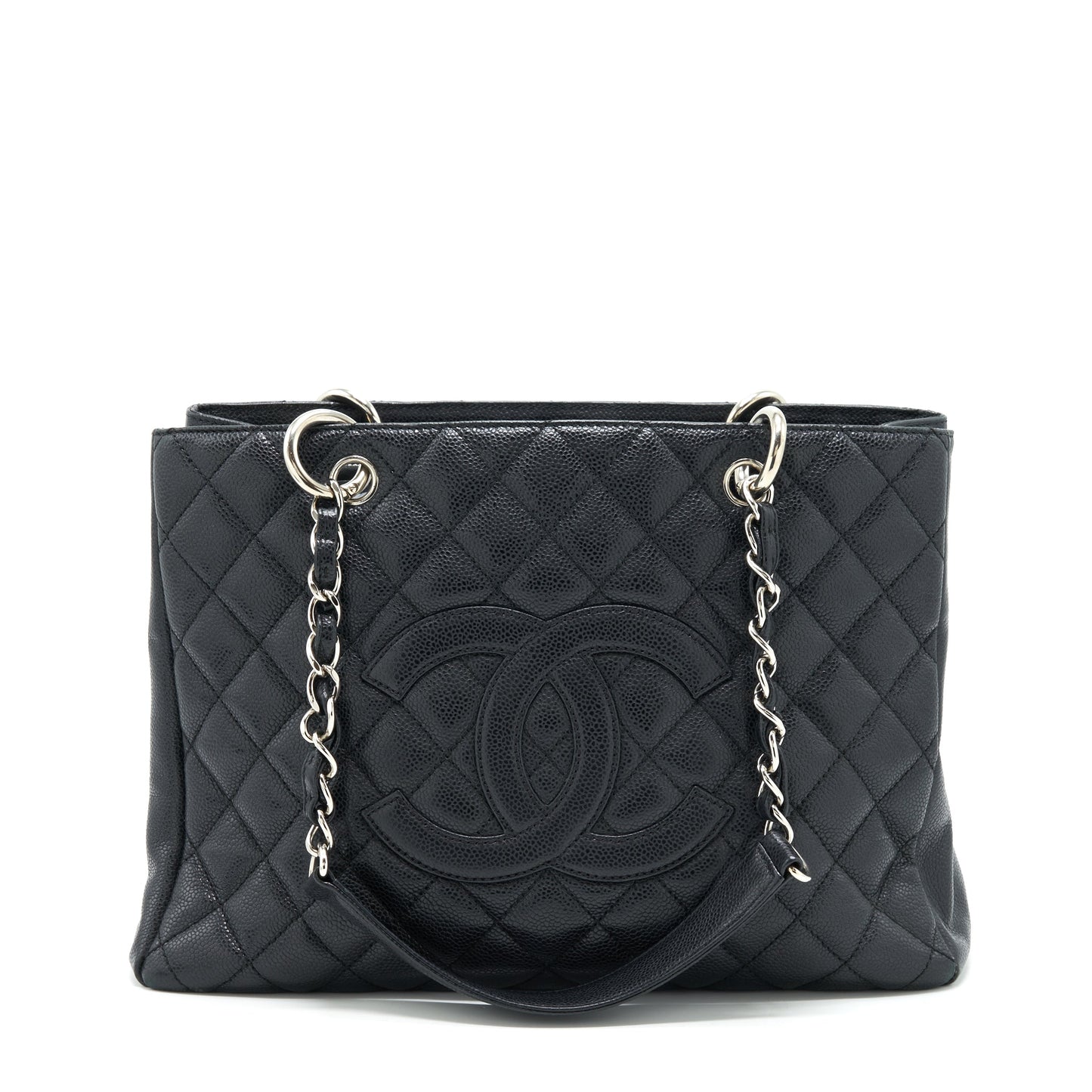 Chanel Grand Shopping GST Caviar SHW Black Tote Bag Shw 1