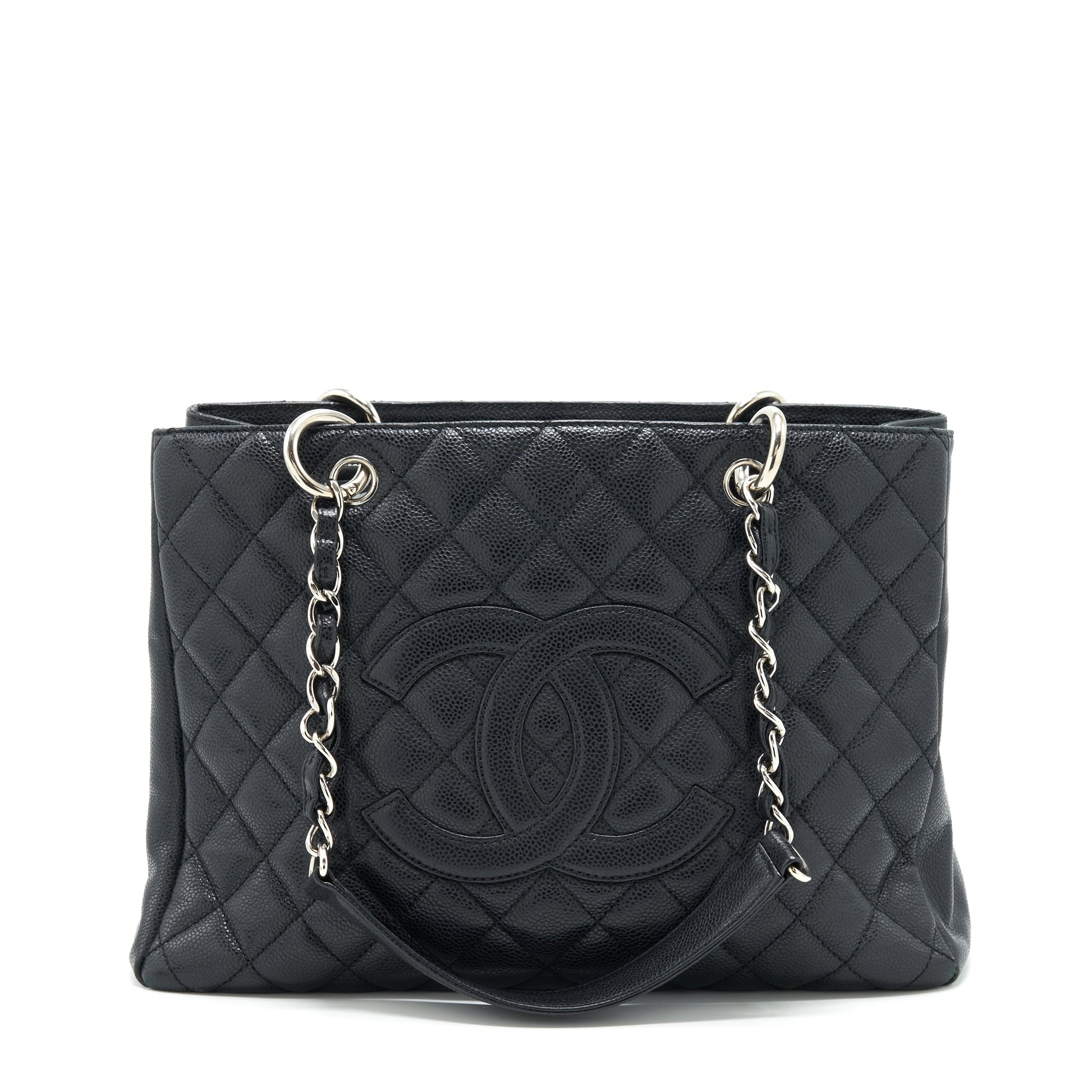 Chanel Grand Shopping GST Caviar SHW Black Tote Bag Shw 1