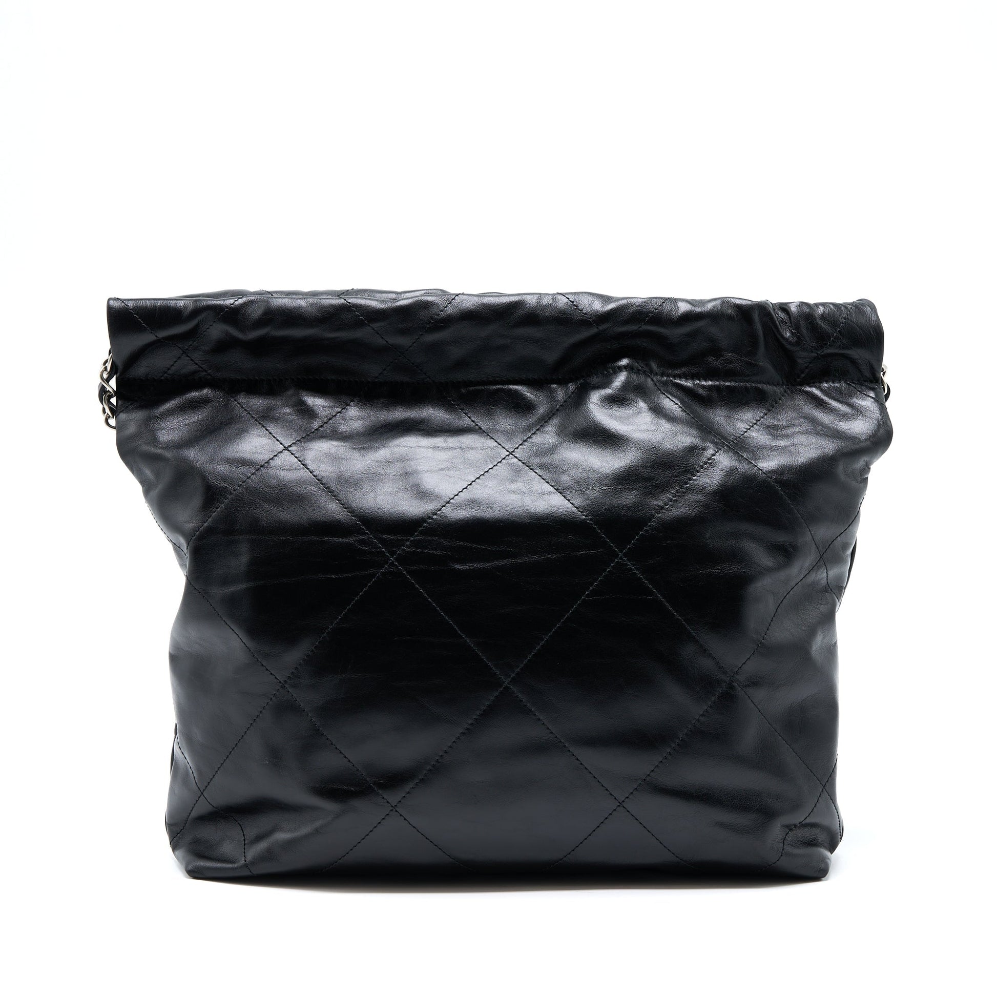 Chanel 22 Calfskin SHW Microchip Black Small Handbag
