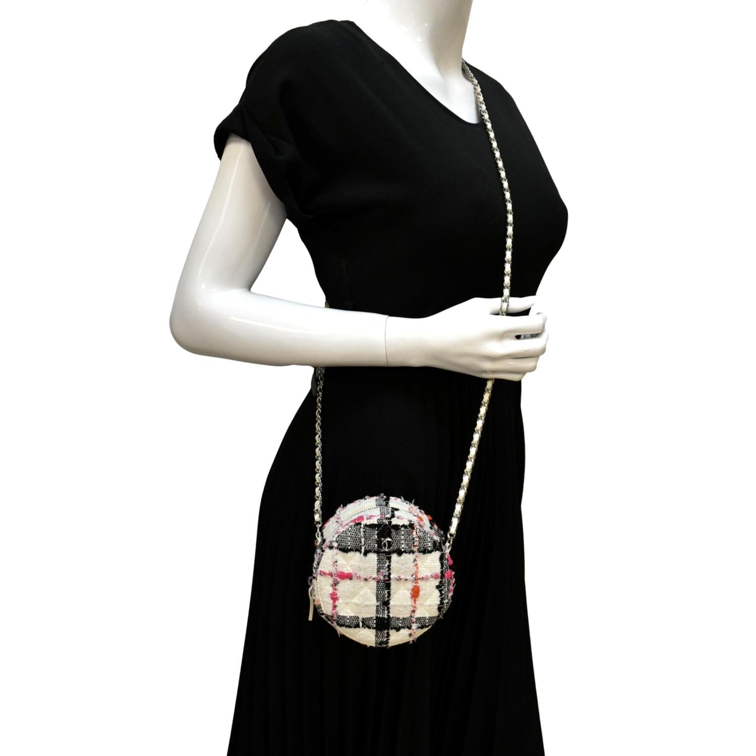Chanel Round As Earth Tweed Multicolor Travel Bag