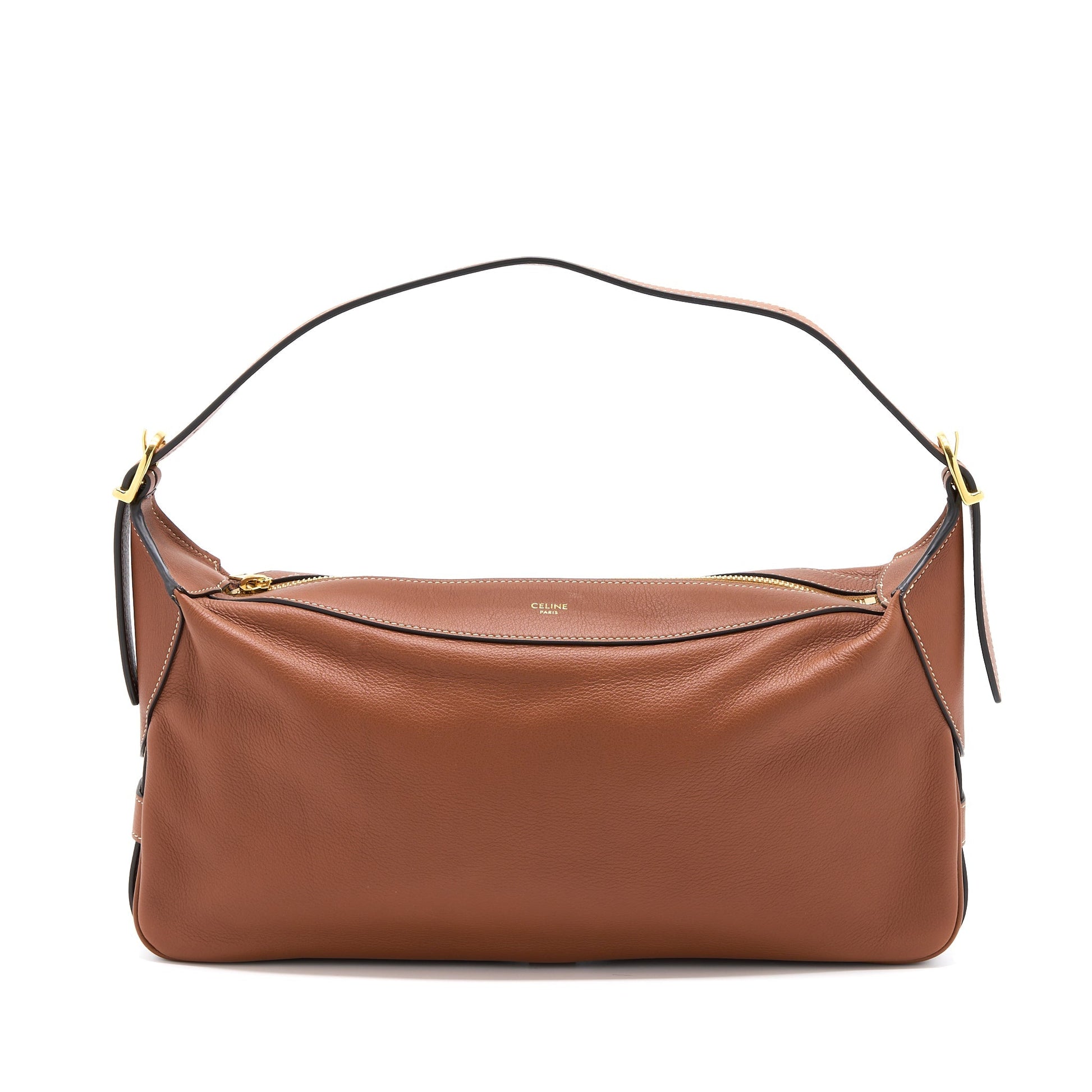 Celine Romy Supple Calfskin Handbag Tan Medium Travel Bag